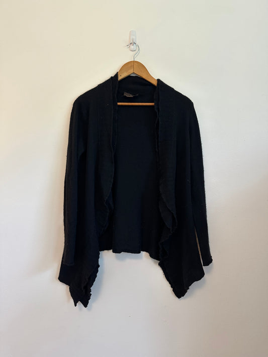 Fenn Wright Manson Black Cashmere Open Cardigan | Size Small