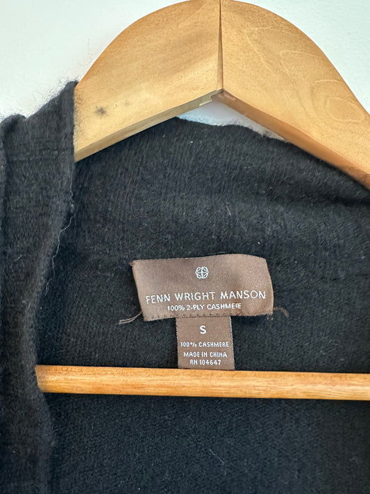 Fenn Wright Manson Black Cashmere Open Cardigan | Size Small