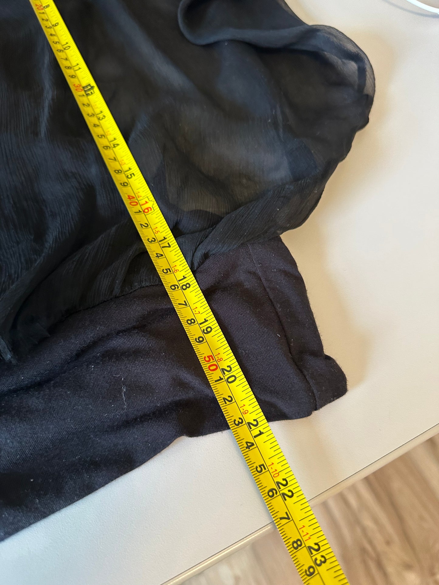 Bailey 44 Mixed Media Chiffon Shirt in Black | Size Small