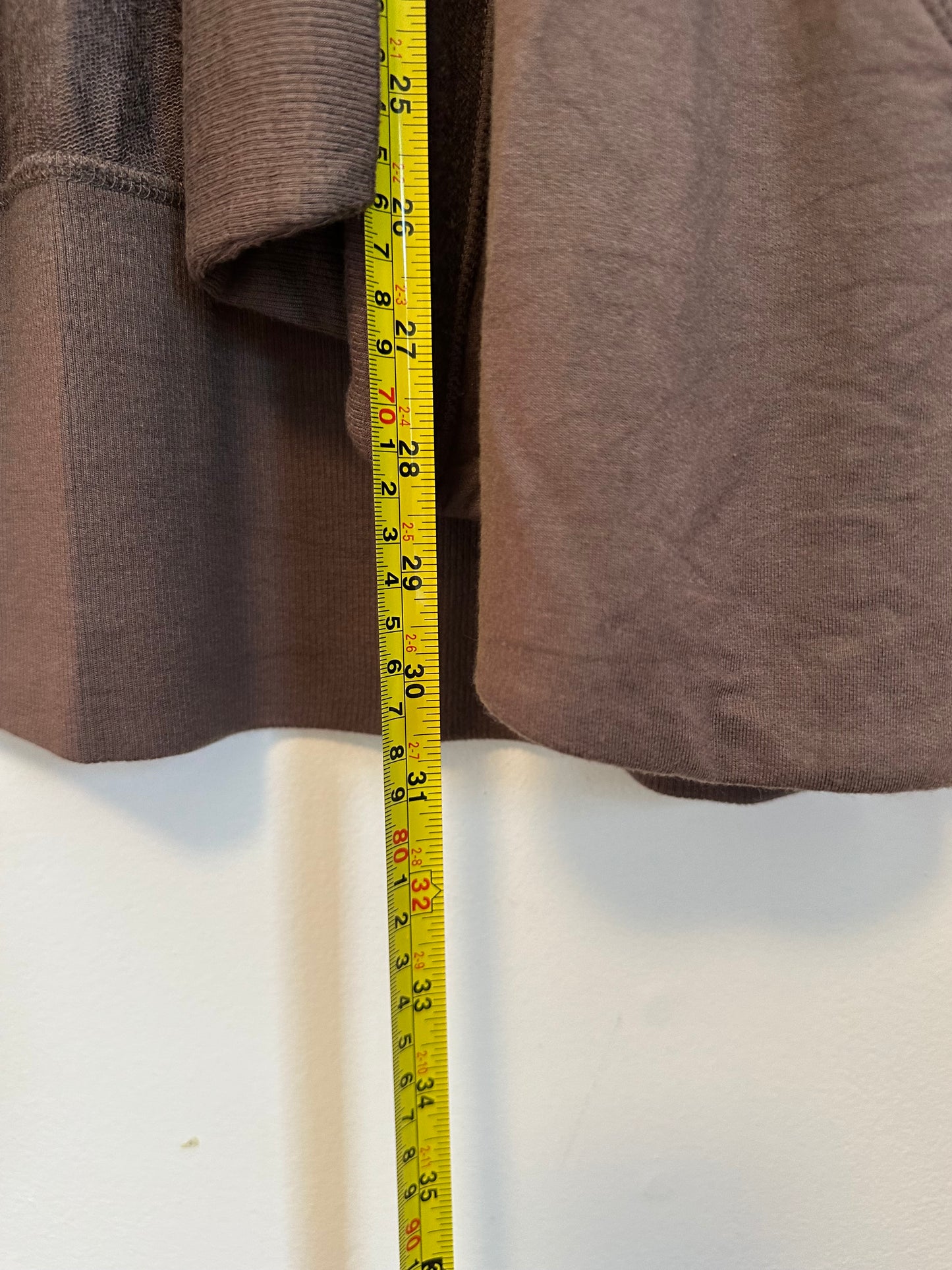 Athleta Brown Draped Open Lightweight Cardigan | Size XXS