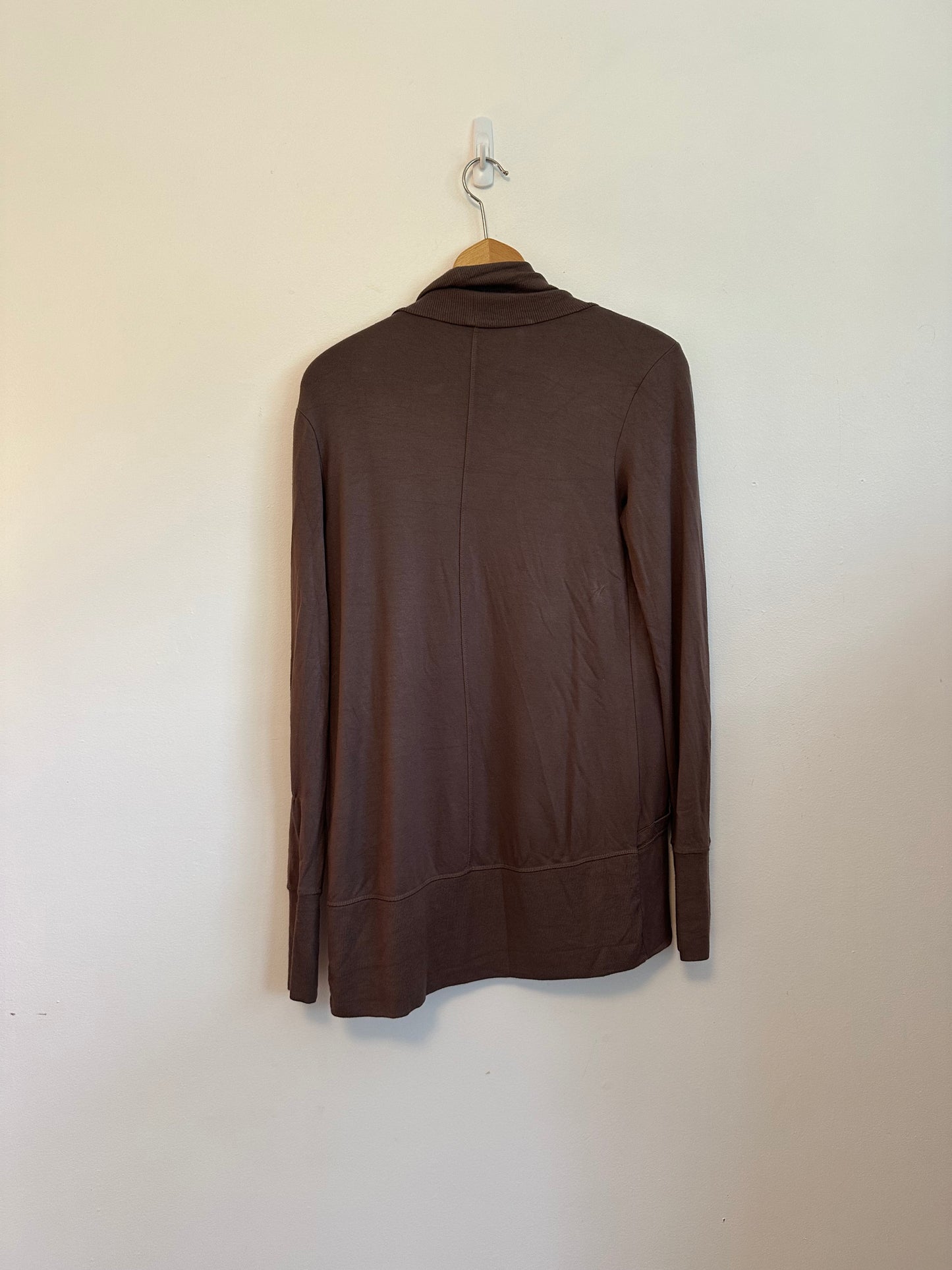 Athleta Brown Draped Open Lightweight Cardigan | Size XXS
