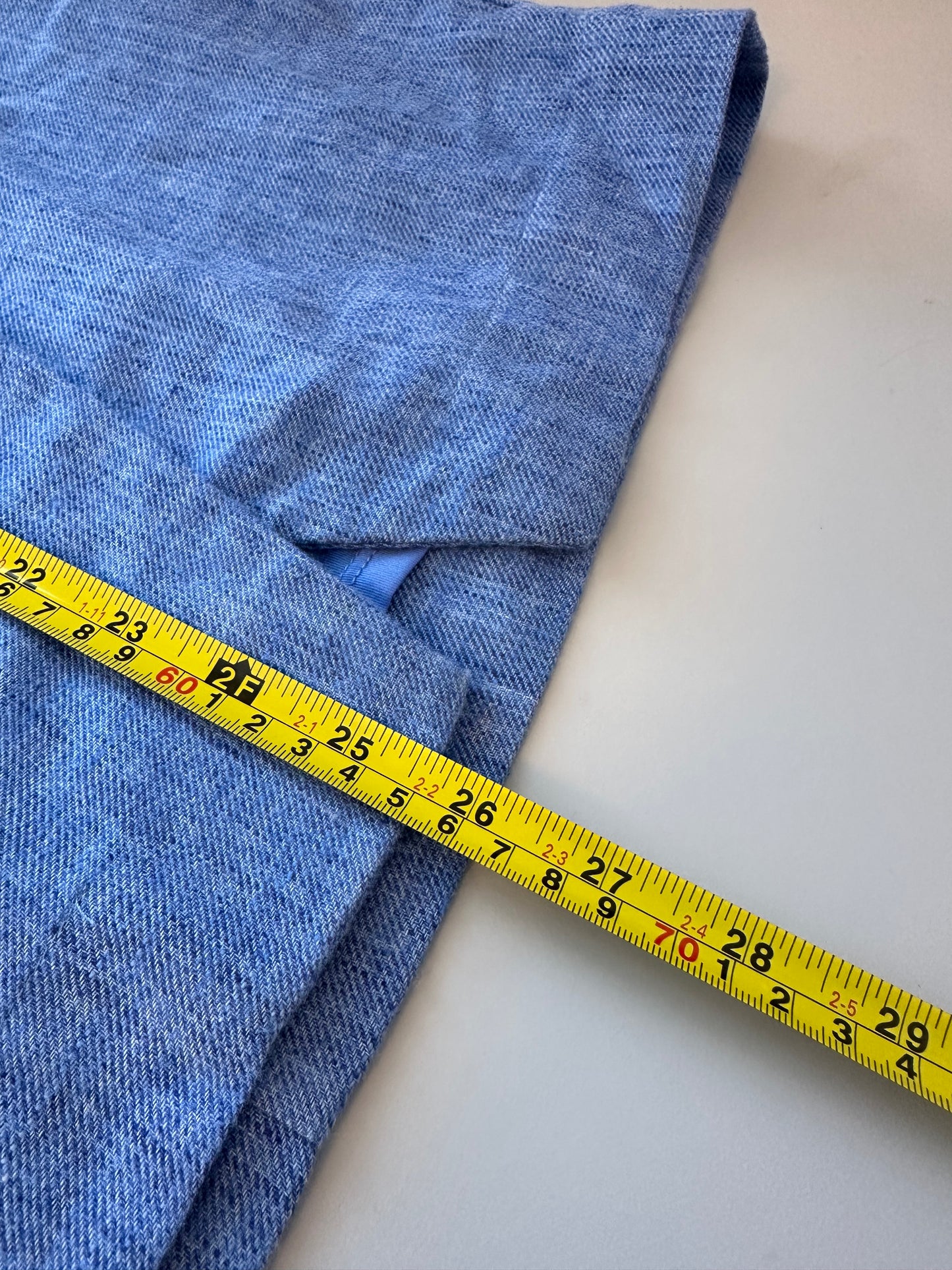 Banana Republic Blue Linen Blend Wrap Skirt | Size 12P