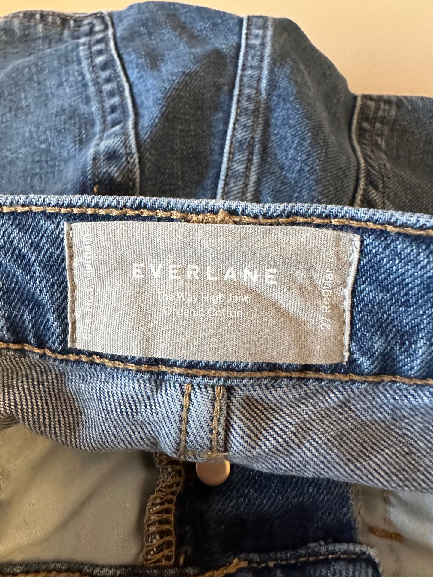 Everlane The Way High Jeans in Organic Cotton | Size 27