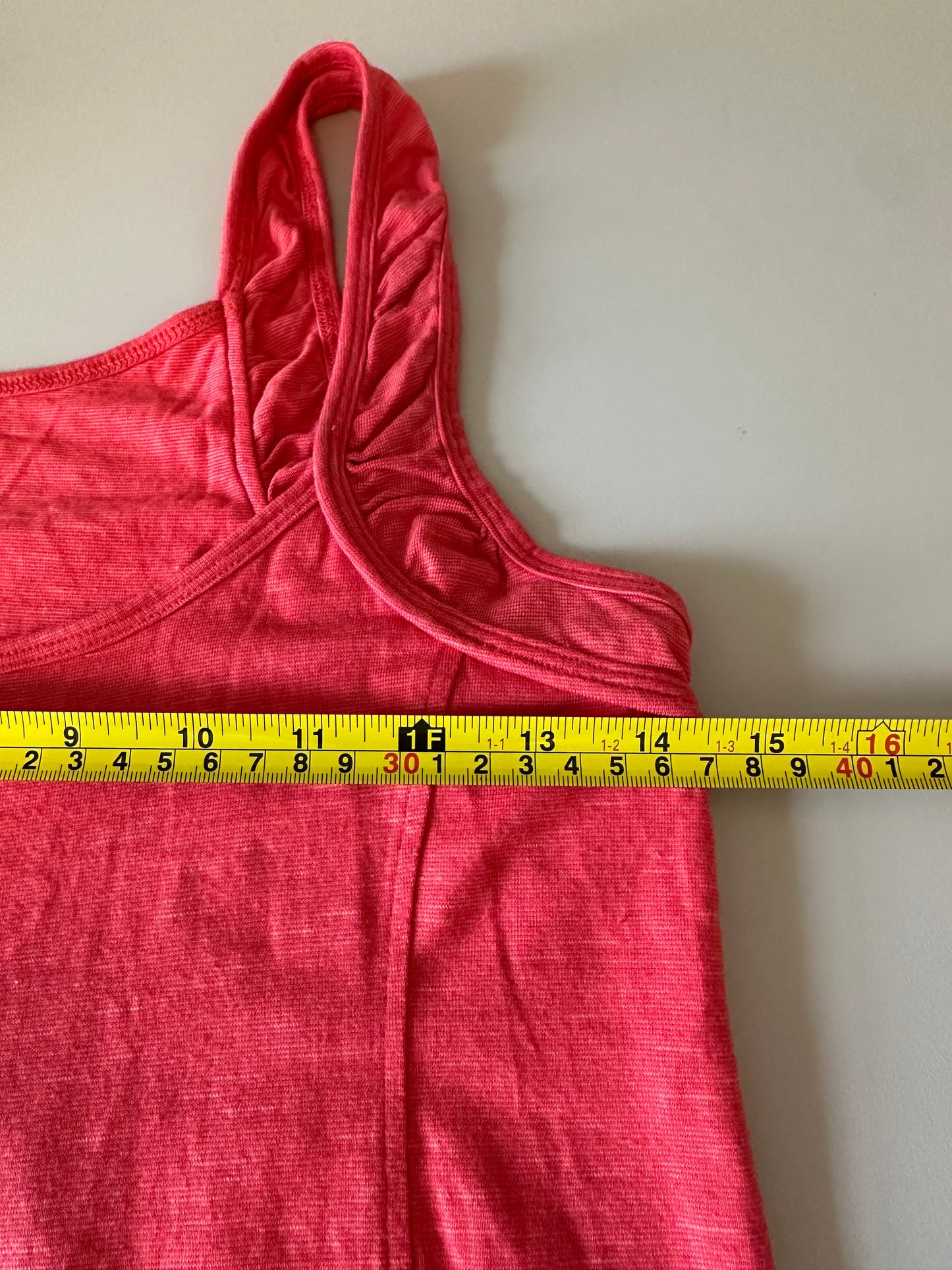 Horny Toad Red Ruffle Strap Slub Knit Cotton Modal Tank Dress | Size Small