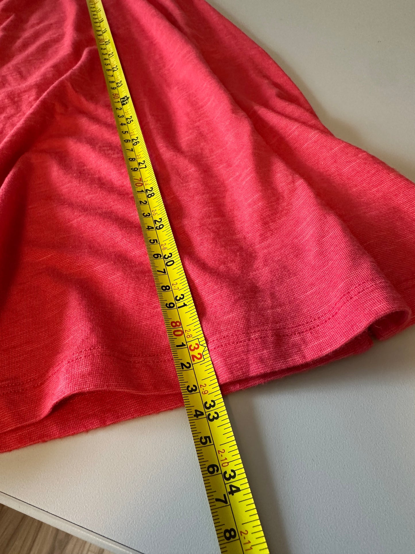 Horny Toad Red Ruffle Strap Slub Knit Cotton Modal Tank Dress | Size Small
