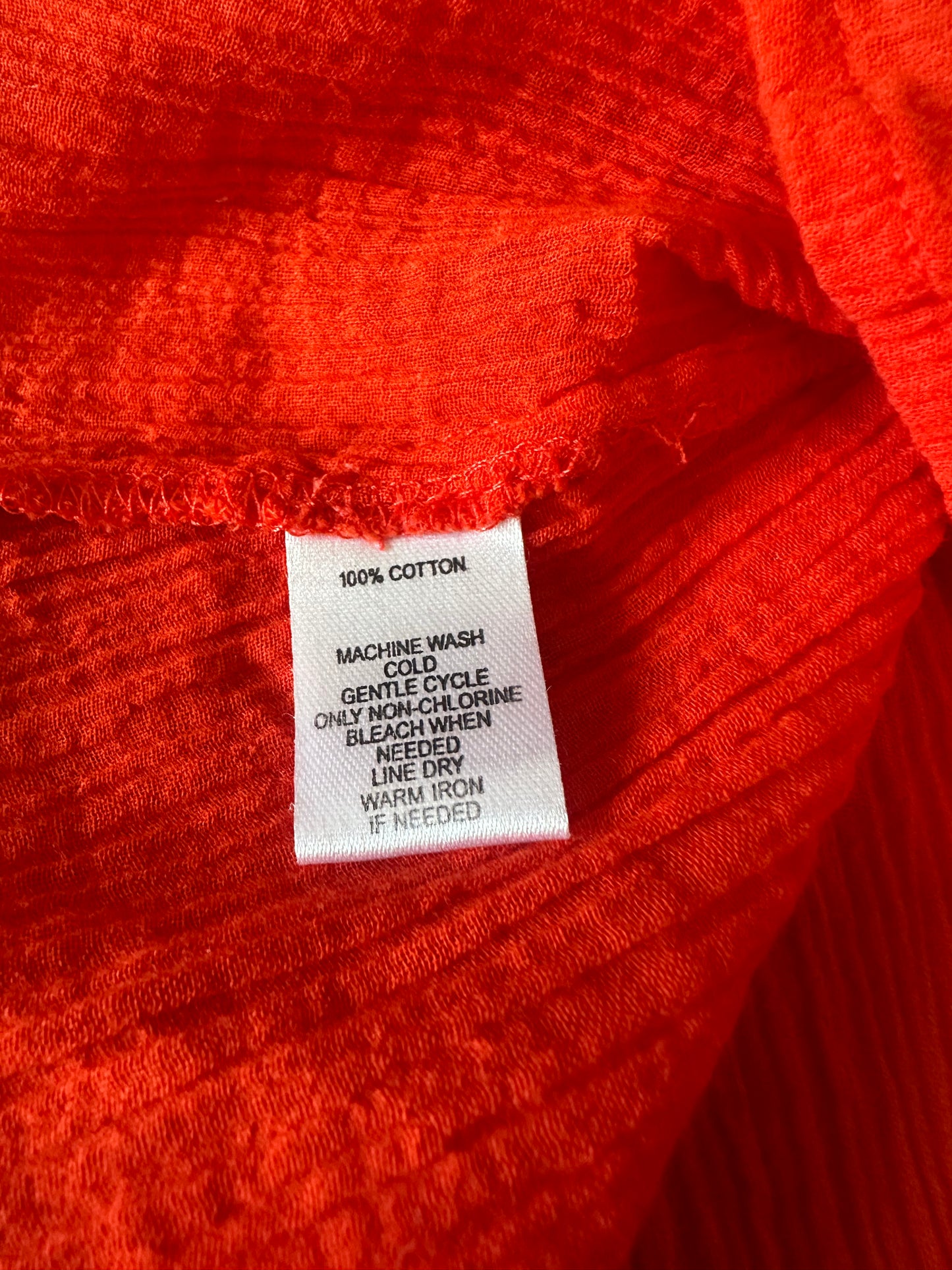 Loft Cotton Gauze Lace Up Tassel Tank Top in Orange | Size XSP