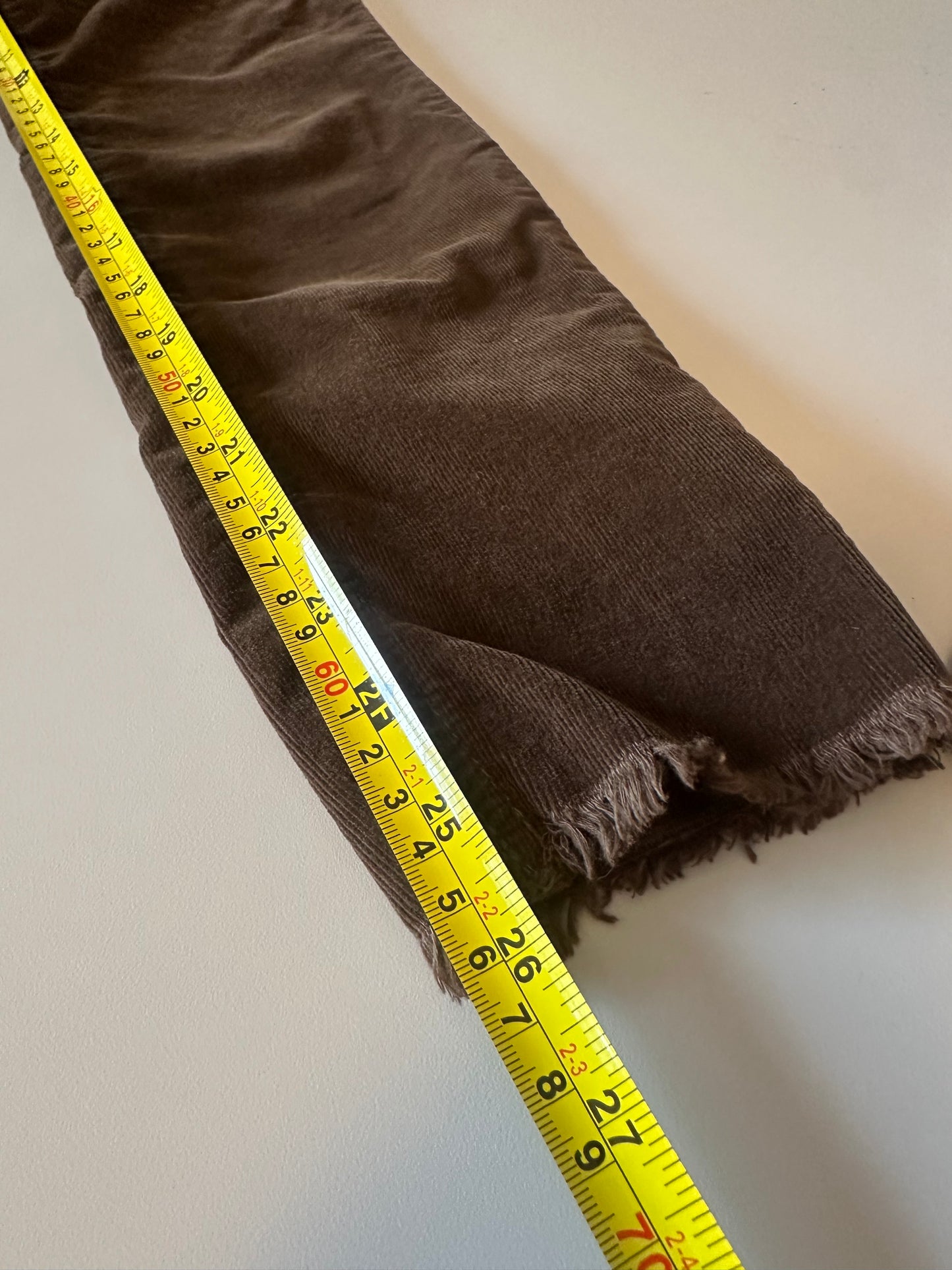 Free People Brown High Rise Button Fly Skinny Corduroy Pants | Size 25