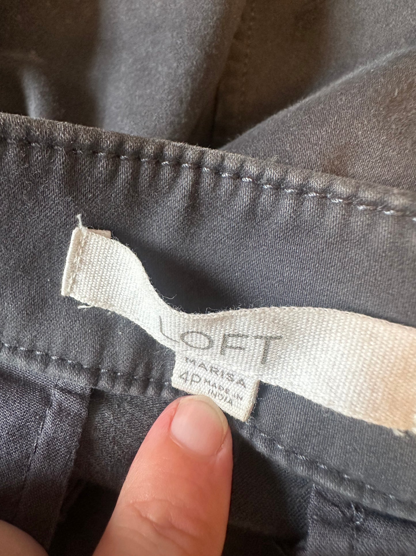 Loft Marisa Skinny Sailor Pants in Charcoal Gray | Size 4P