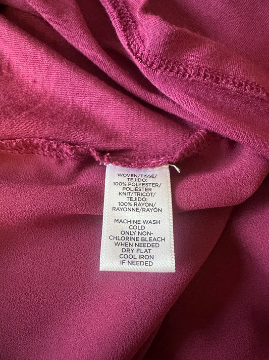 Ann Taylor LOFT Mixed Media Tank Top in Burgundy | Size XSP