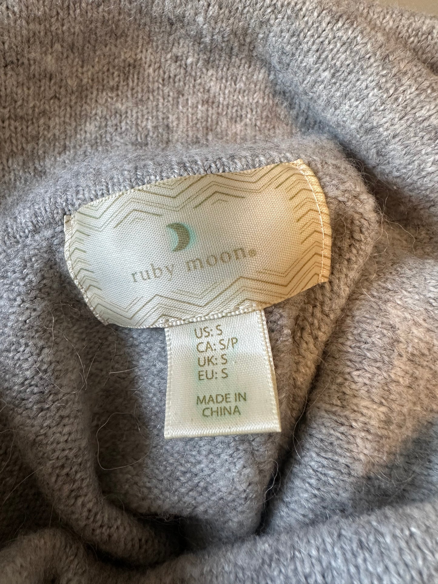 Ruby Moon Cowl Neck Sweater in Heather Gray Alpaca Blend | Size Small
