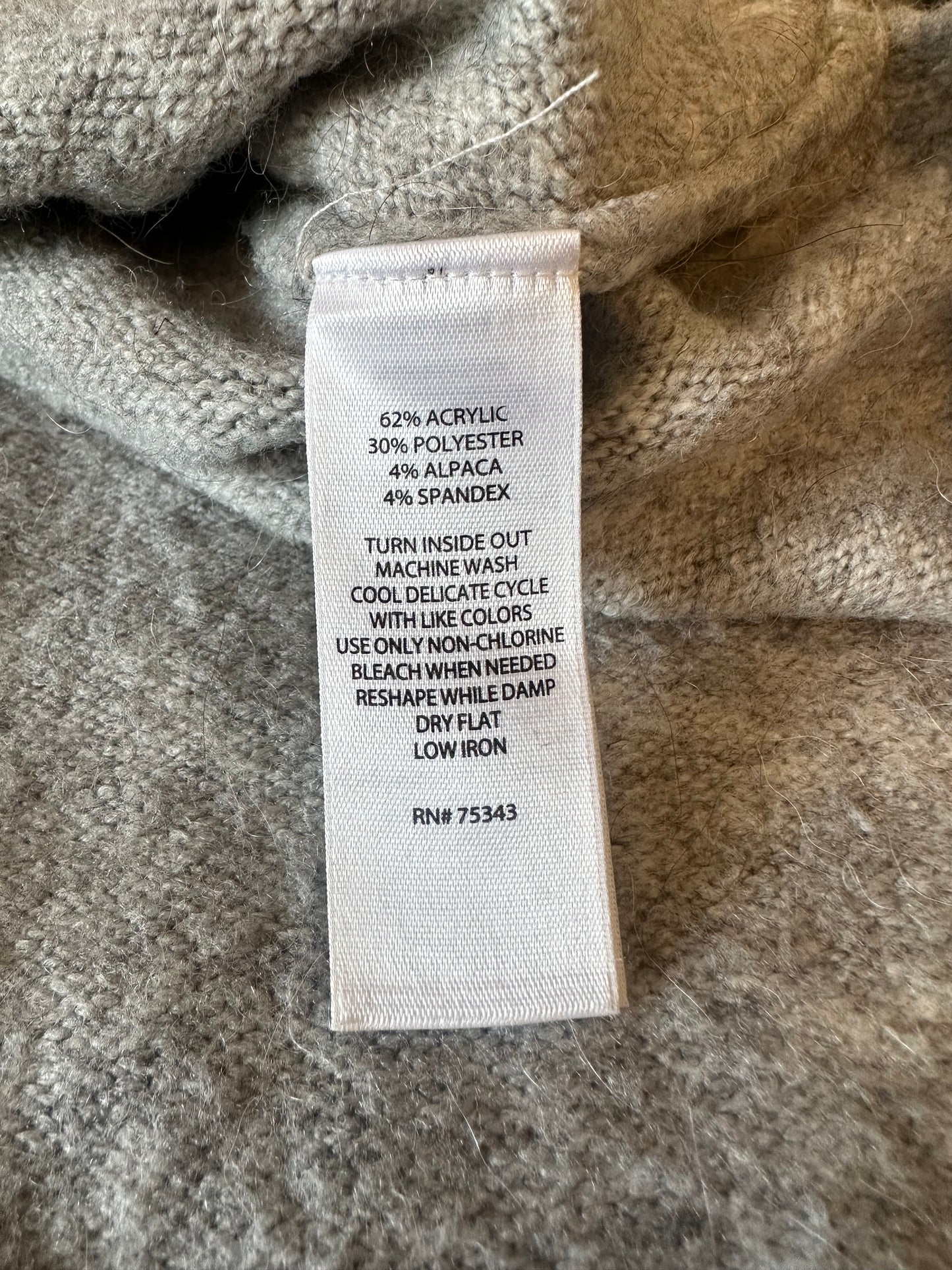 Ruby Moon Cowl Neck Sweater in Heather Gray Alpaca Blend | Size Small