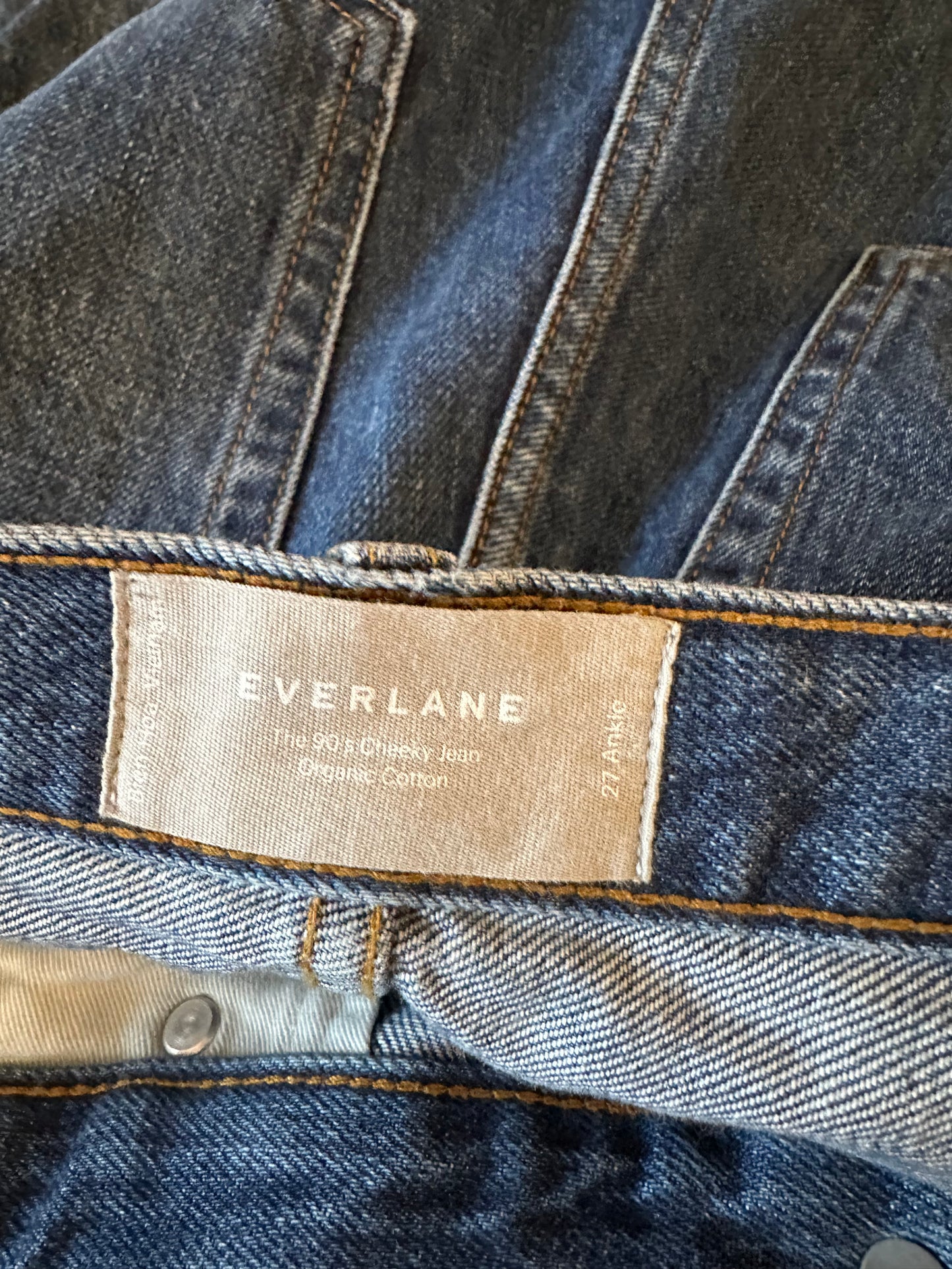 Everlane The 90s Cheeky Denim Organic Cotton Jeans | Size 27 Ankle