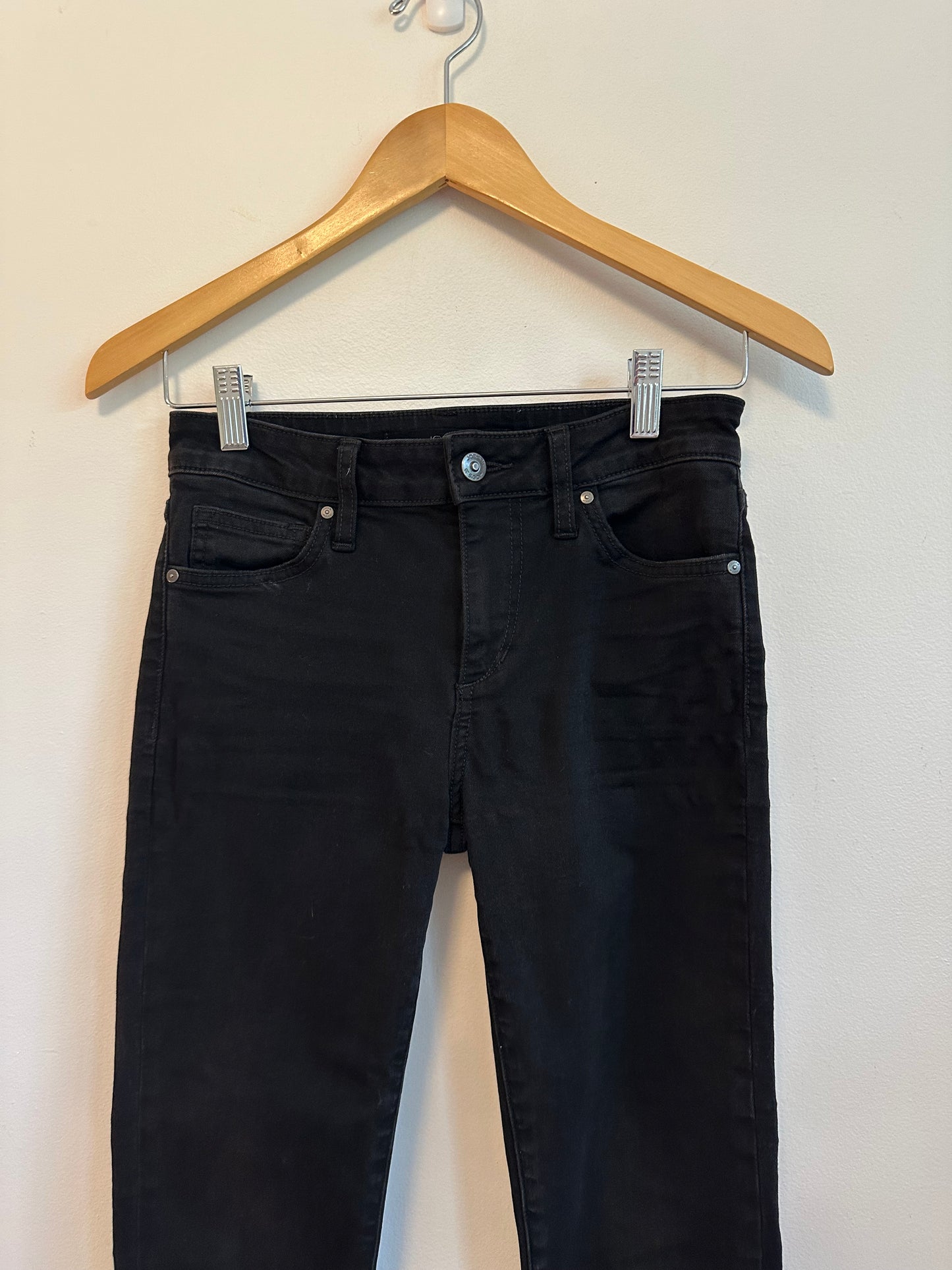 Joes Jeans Vixen Ankle Skinny Raw Hem Black Jeans | Size 26