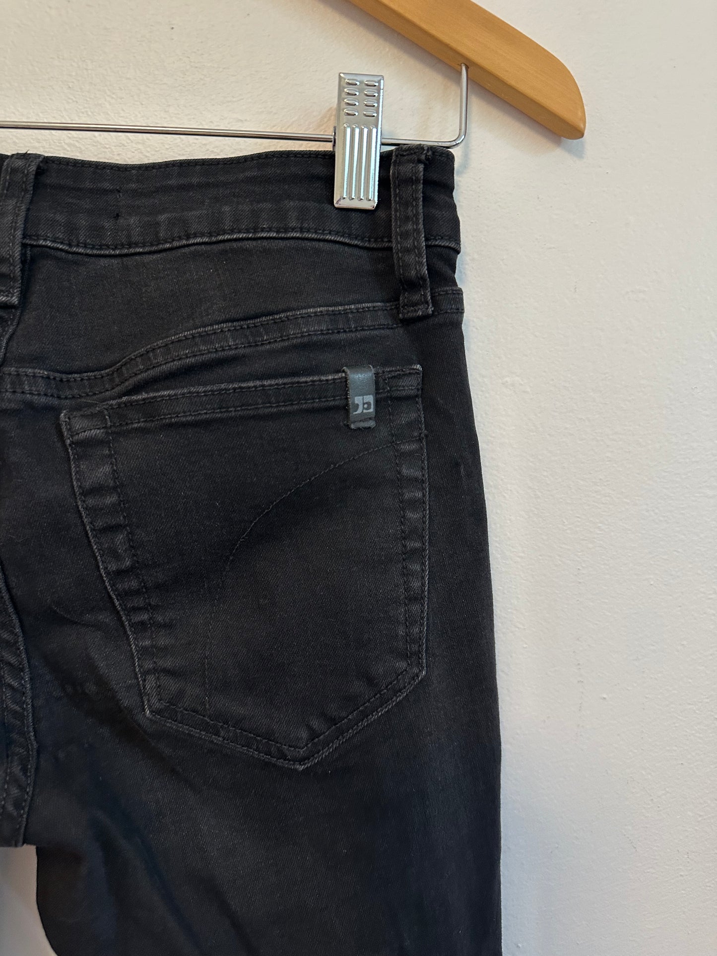 Joes Jeans Vixen Ankle Skinny Raw Hem Black Jeans | Size 26