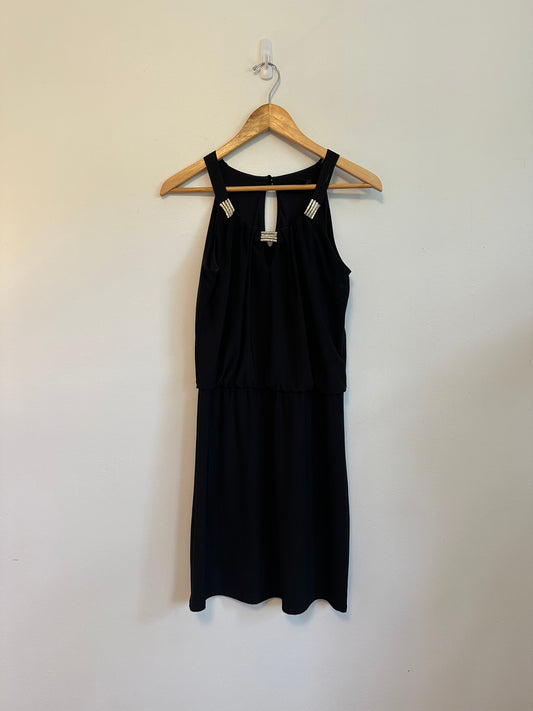White House Black Market Black Halter Cocktail Dress | Size XS