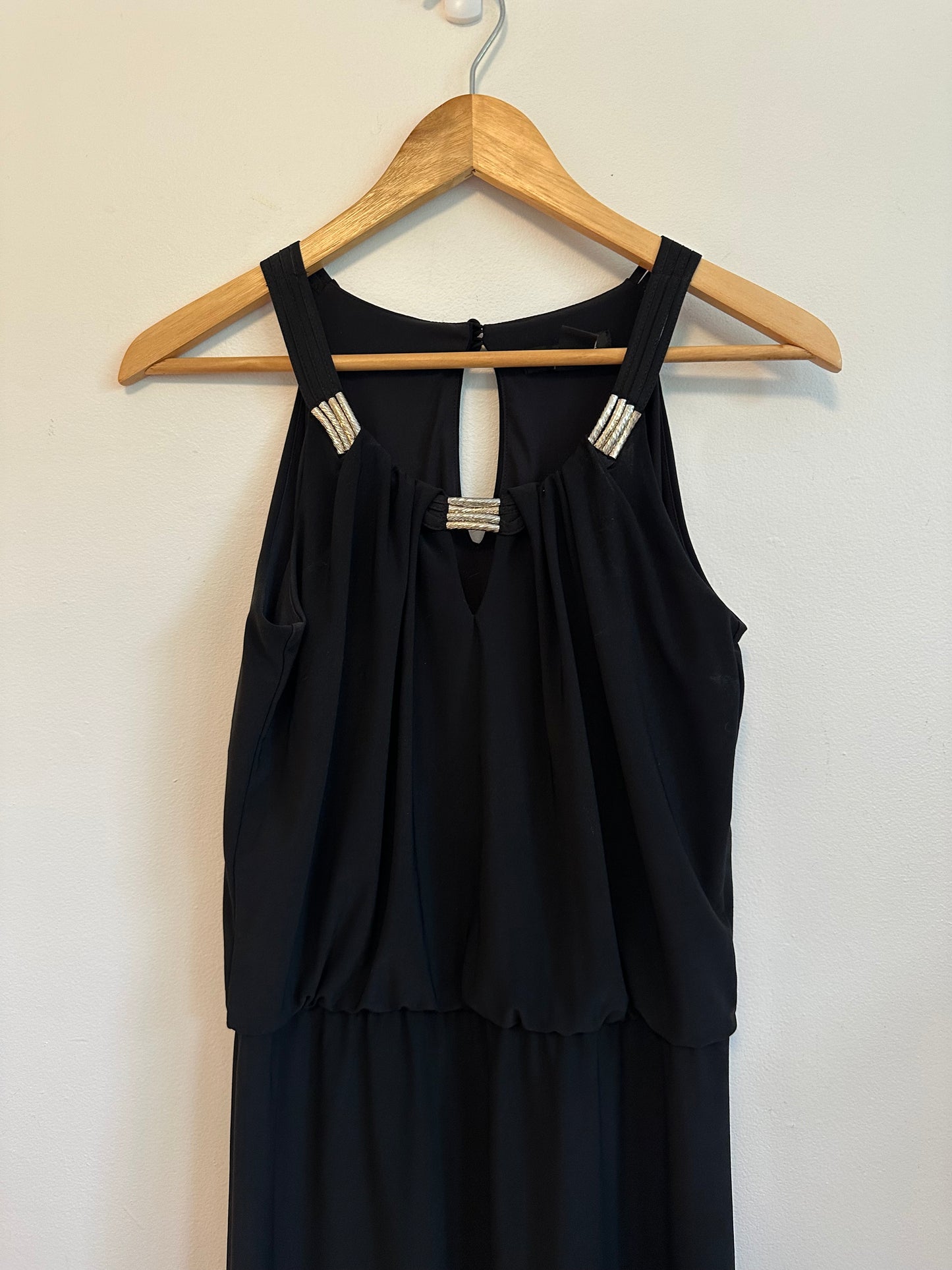 White House Black Market Black Halter Cocktail Dress | Size XS