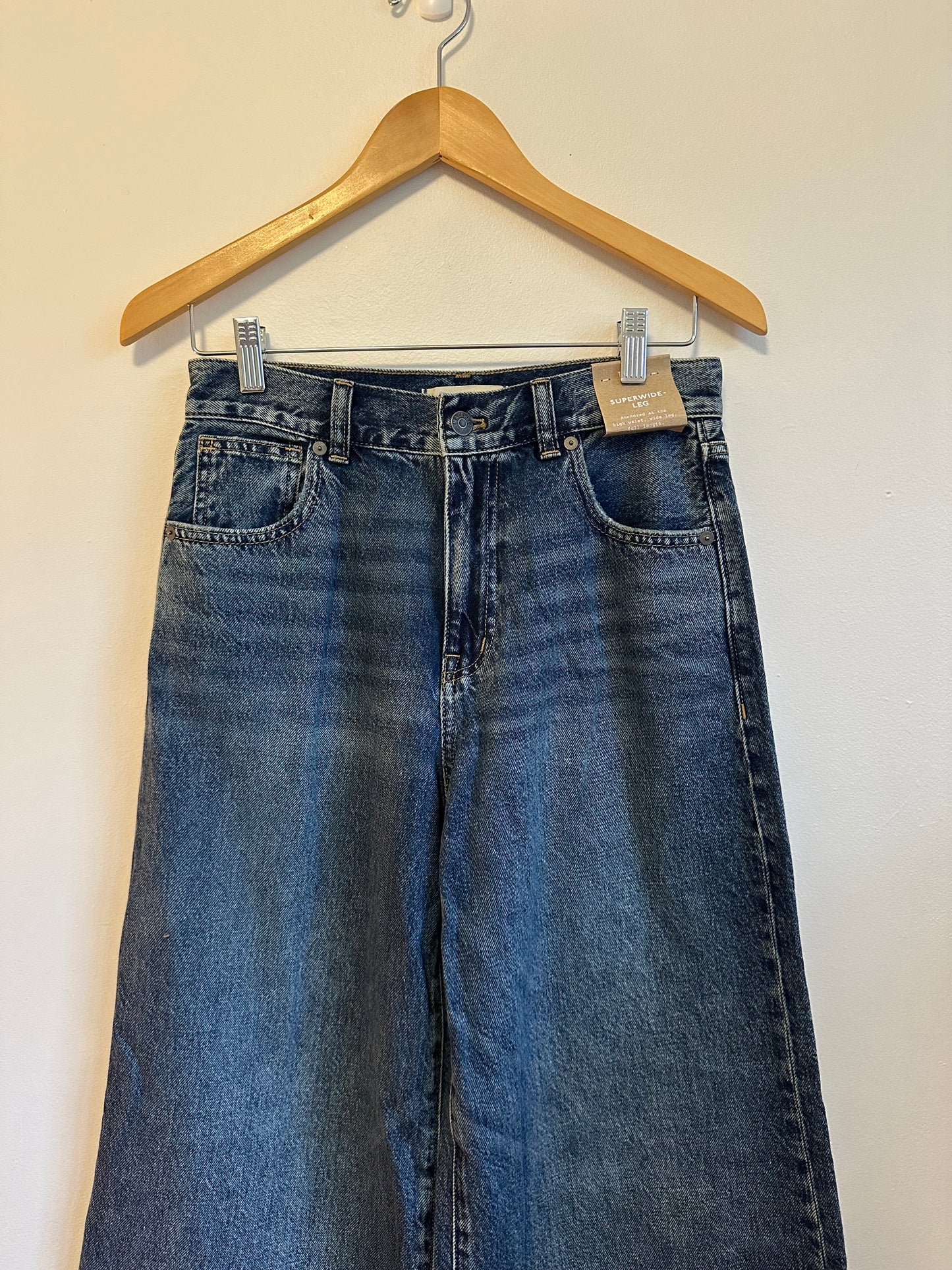 Madewell NWT Superwide Leg Jeans in Stretch Denim | Size 26