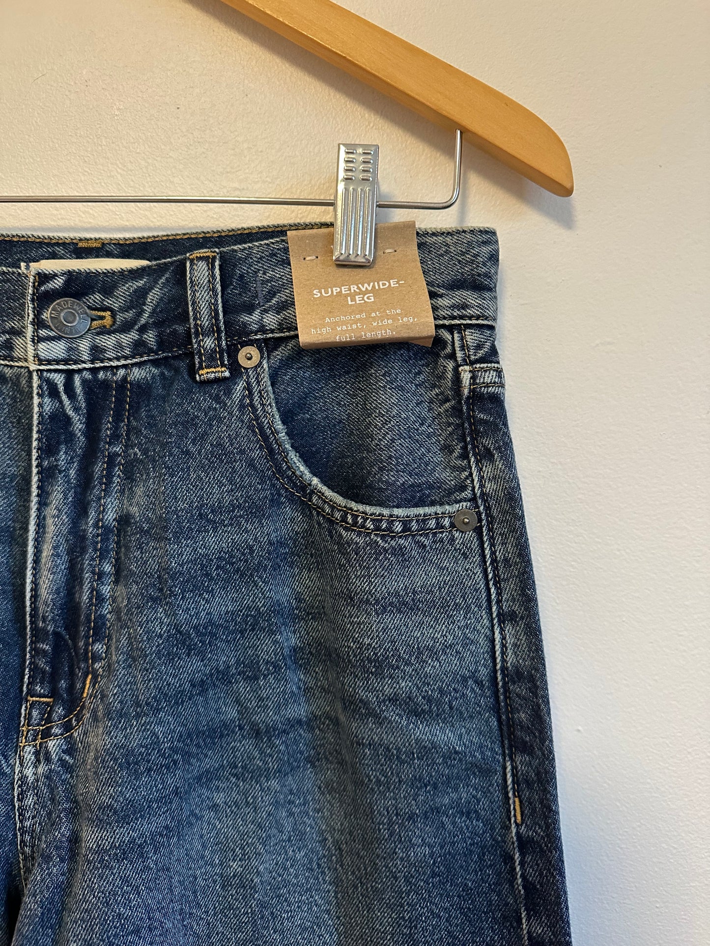 Madewell NWT Superwide Leg Jeans in Stretch Denim | Size 26