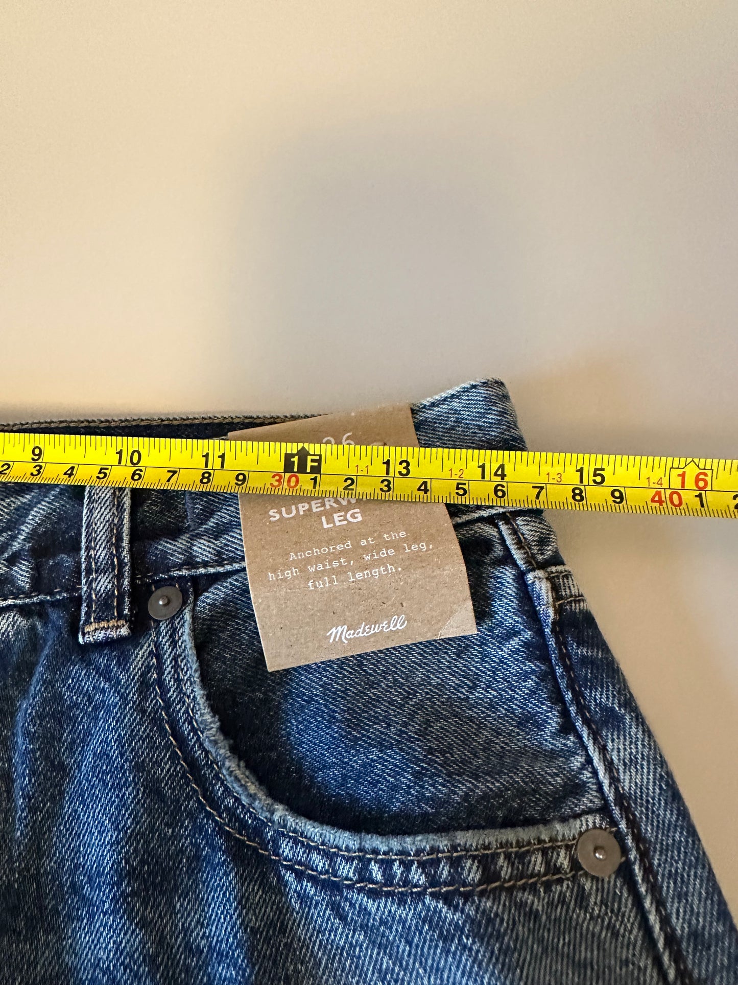 Madewell NWT Superwide Leg Jeans in Stretch Denim | Size 26