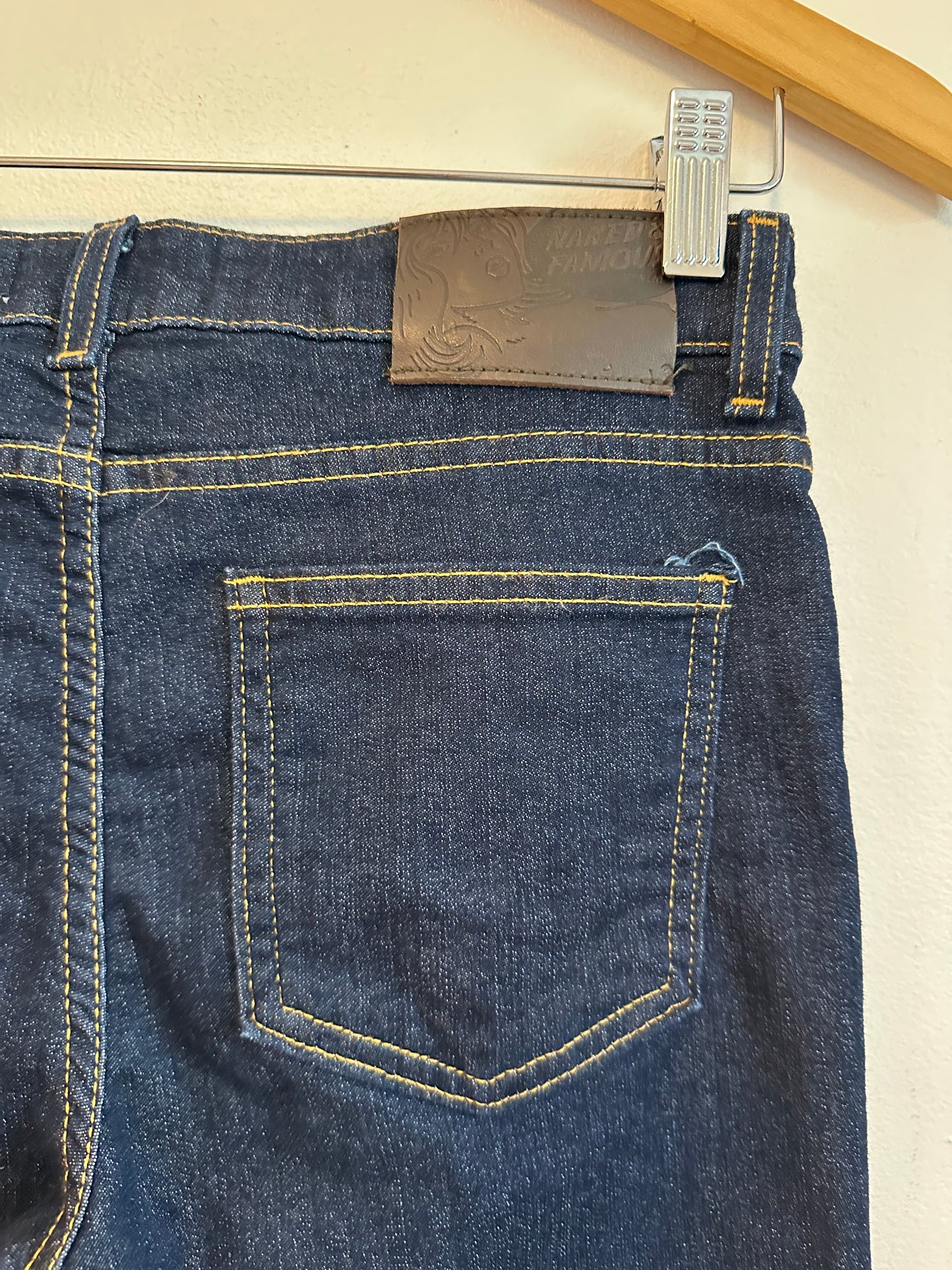 Naked & Famous Denim The Skinny Indigo Dark Wash Stretch Jeans | Size 29