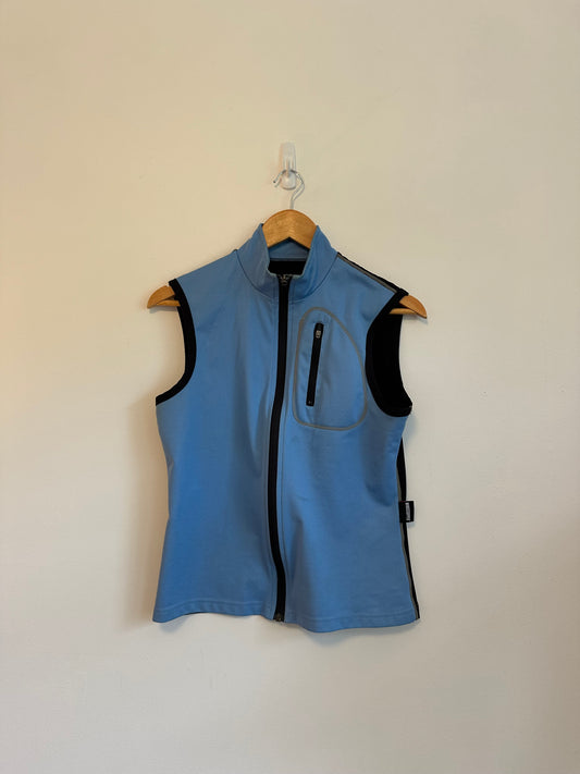 Kombi Windstopper Blue Full Zip Technical Mock Neck Vest | Size Small