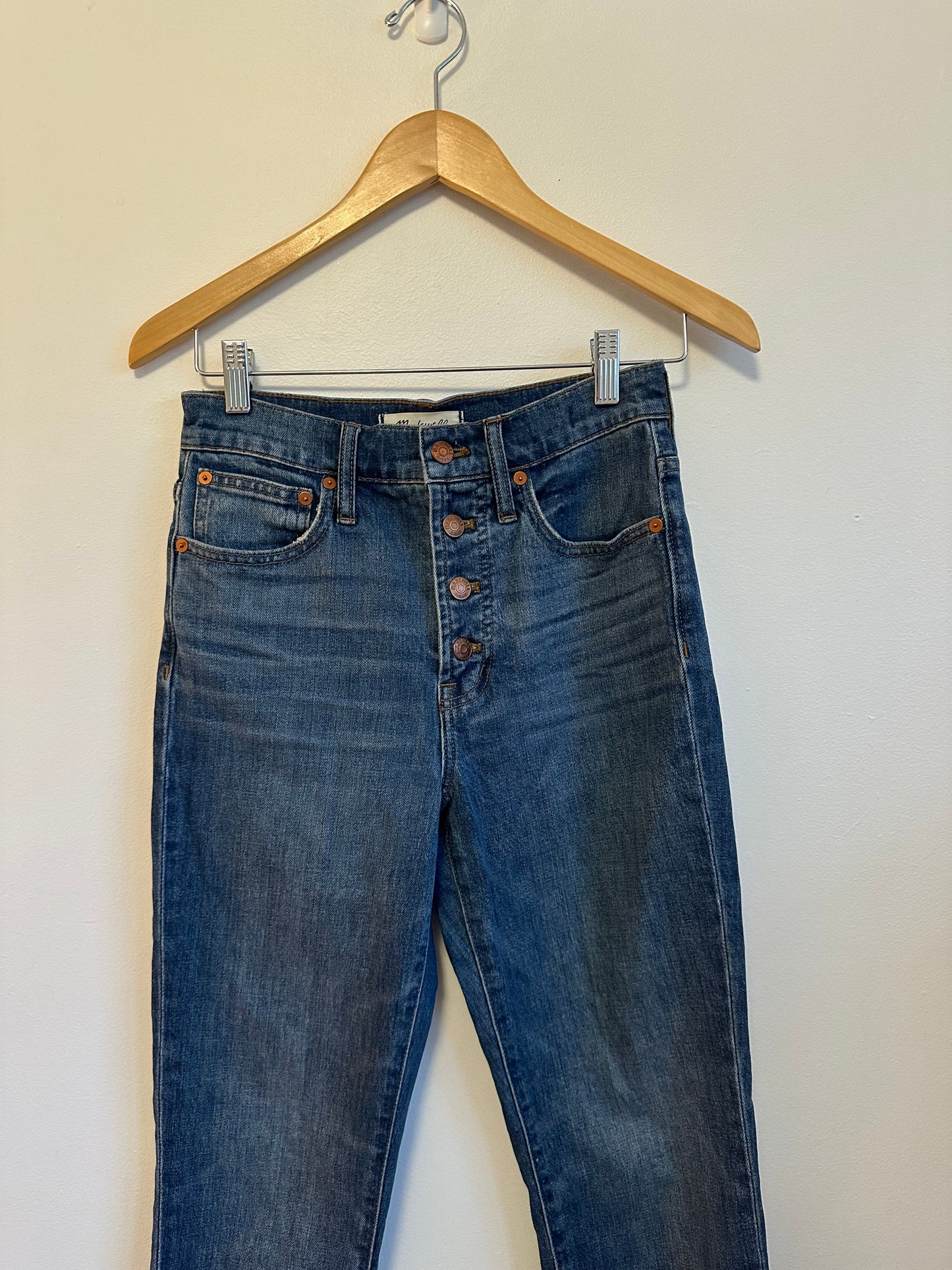 Madewell The Perfect Vintage Crop Exposed Button Fly Jeans | Size 25