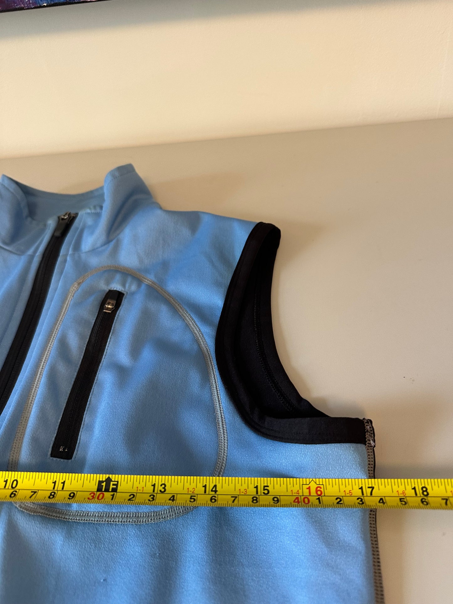 Kombi Windstopper Blue Full Zip Technical Mock Neck Vest | Size Small