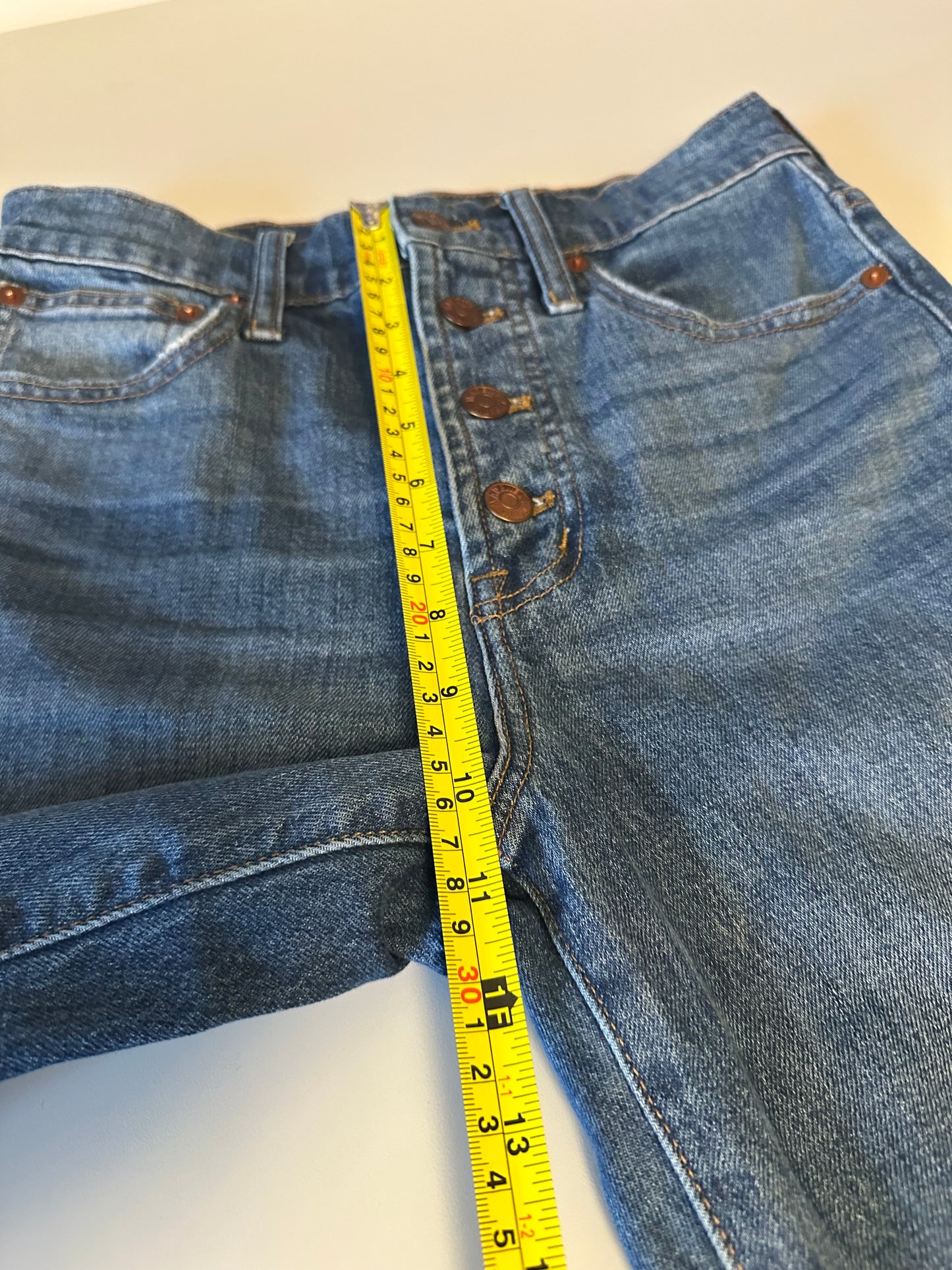 Madewell The Perfect Vintage Crop Exposed Button Fly Jeans | Size 25