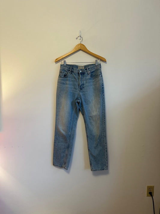 Everlane The 90s Cheeky Straight Leg Jean in Vintage Blue | Size 27 Crop