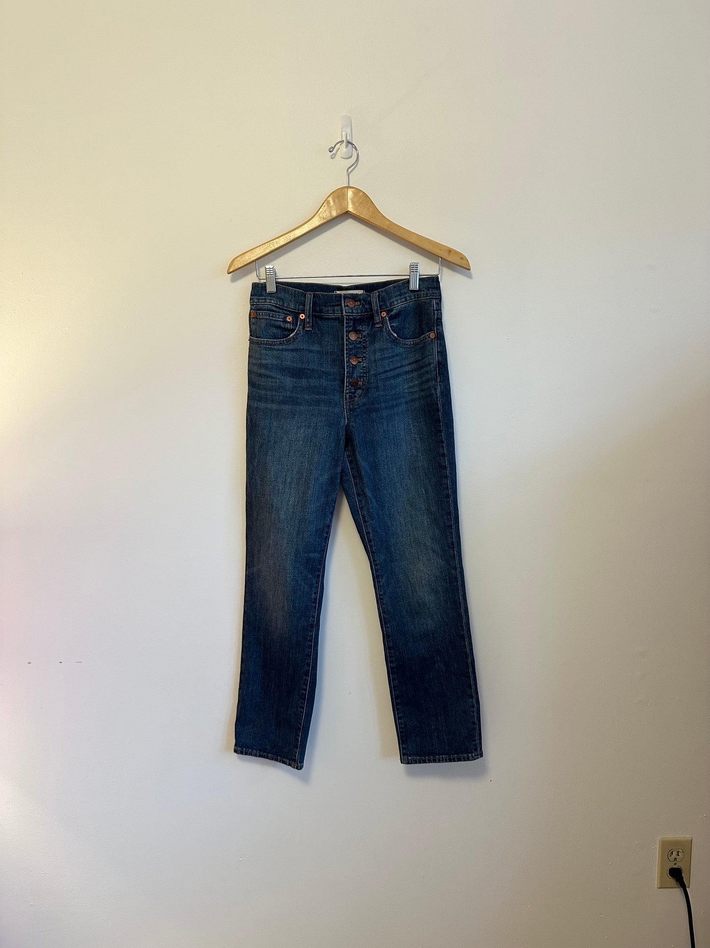 Madewell The Perfect Vintage Crop Exposed Button Fly Jeans | Size 26