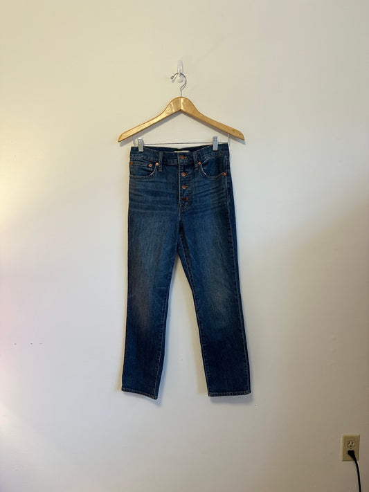 Madewell The Perfect Vintage Crop Exposed Button Fly Jeans | Size 26