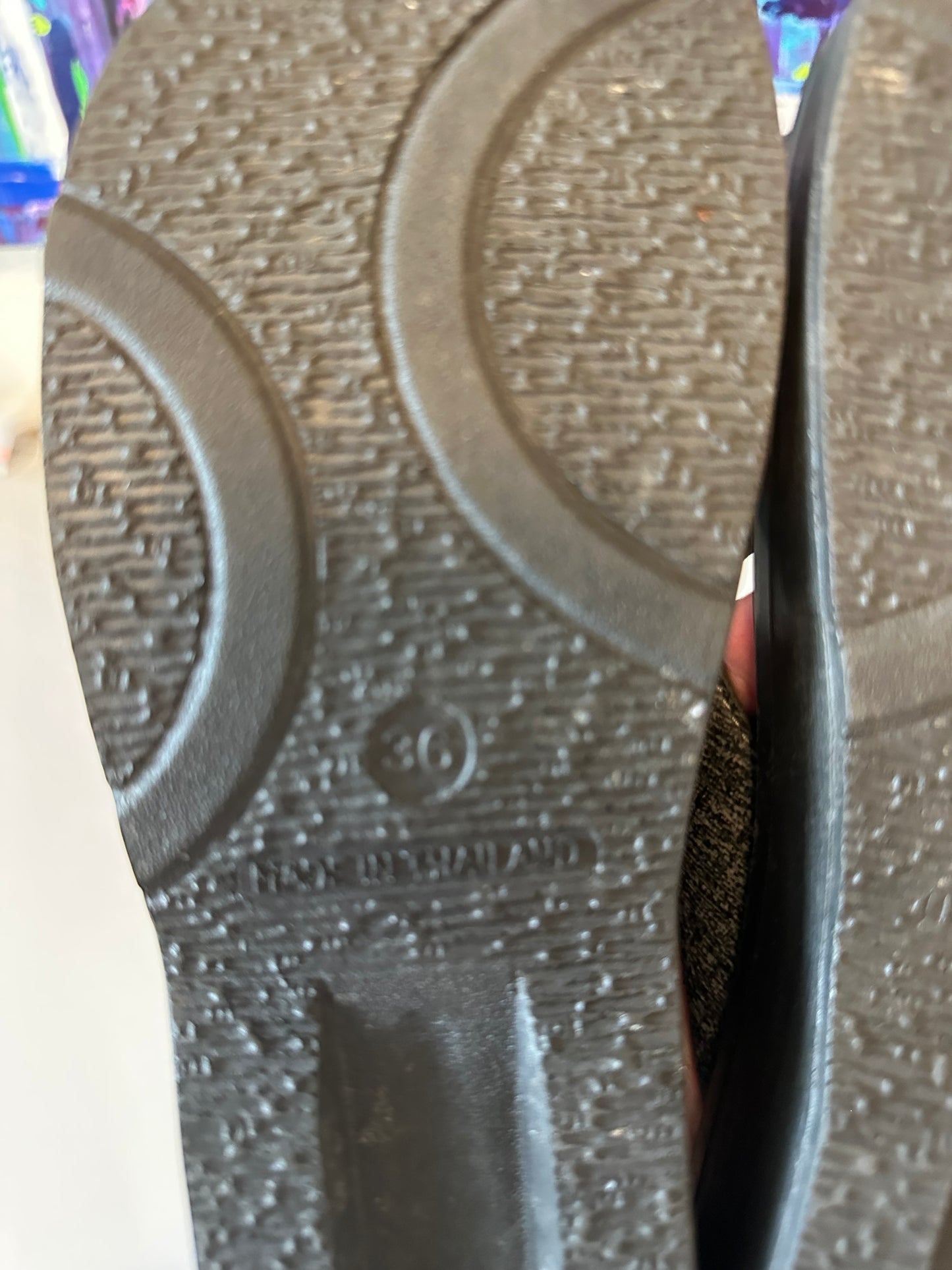 Aerothotic Orthotic Flip Flop Sandals in Black and Grey Arch | Size 36 US 6