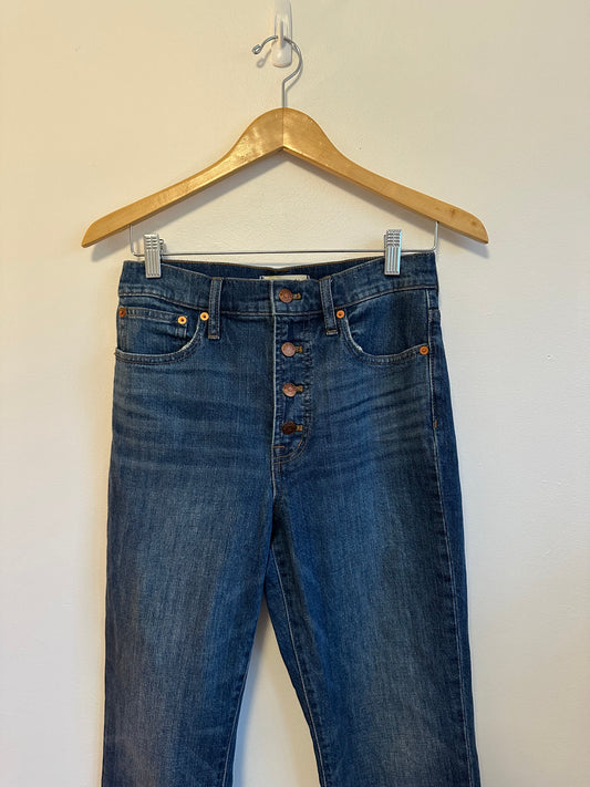 Madewell The Perfect Vintage Crop Exposed Button Fly Jeans | Size 26