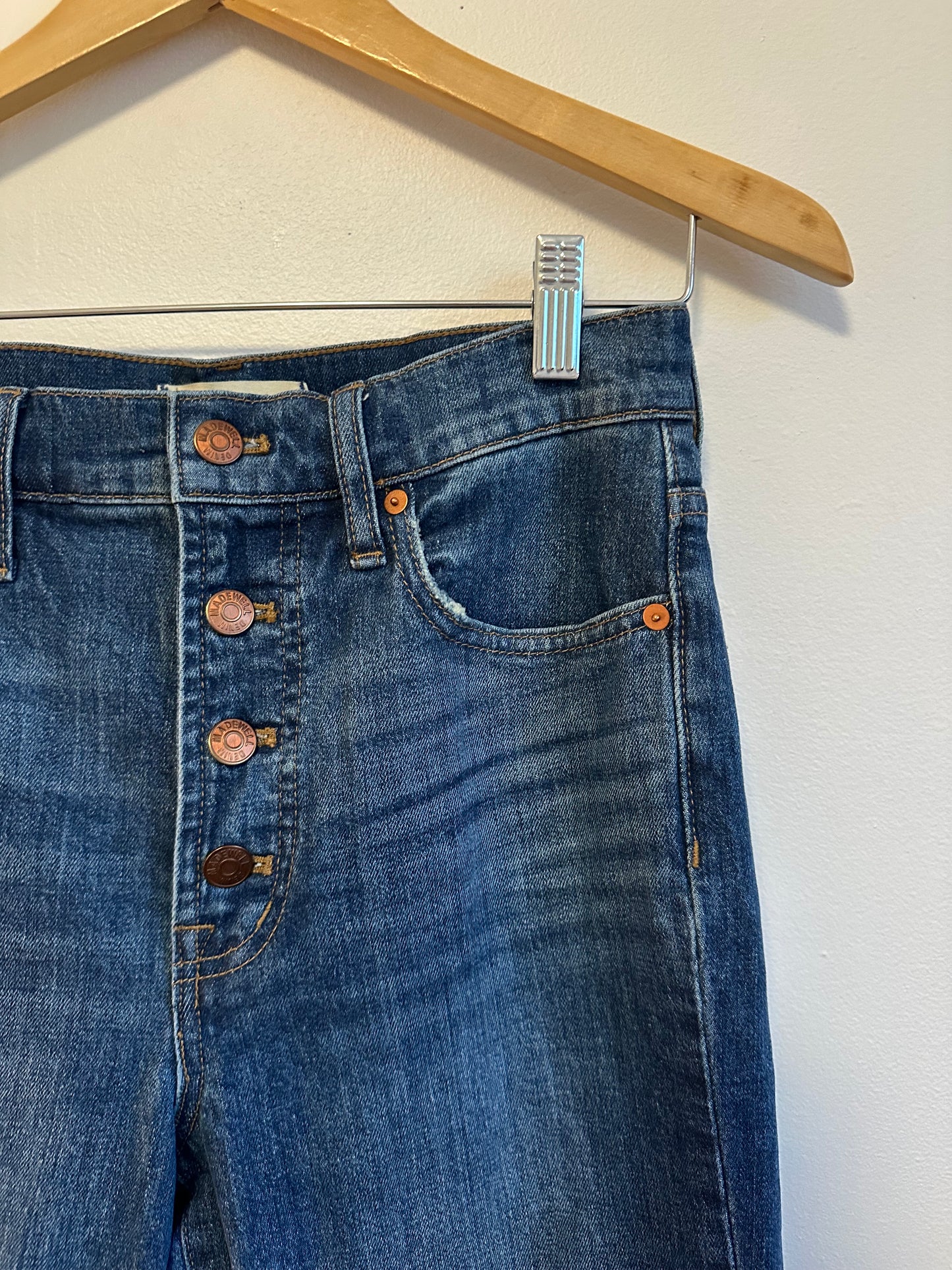 Madewell The Perfect Vintage Crop Exposed Button Fly Jeans | Size 26