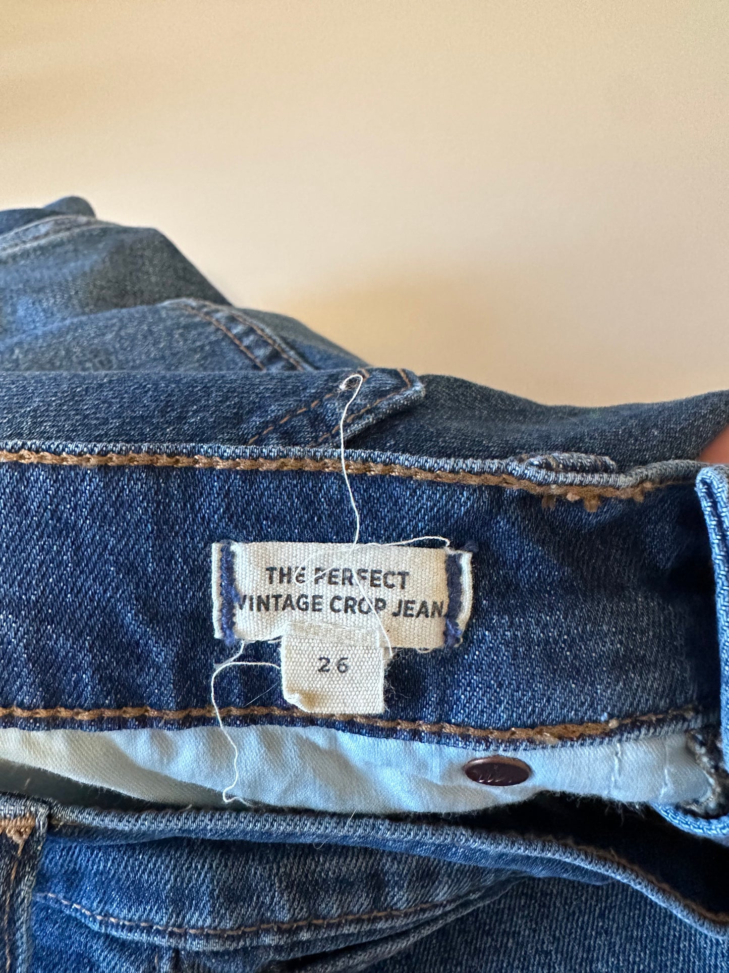 Madewell The Perfect Vintage Crop Exposed Button Fly Jeans | Size 26