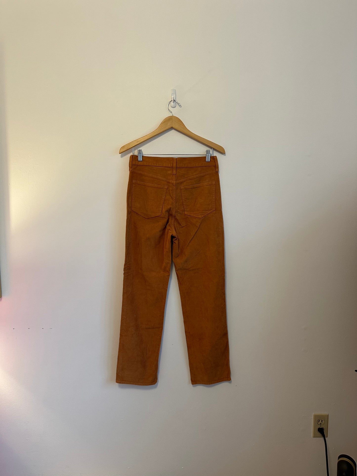 J. Crew NWT 90's Straight Leg Caramel Brown Corduroy Jeans | Size 27