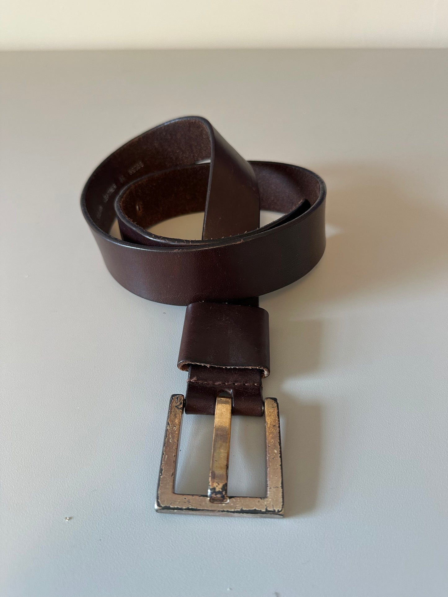 Kenneth Cole New York Brown Italian Leather Belt | Size Medium