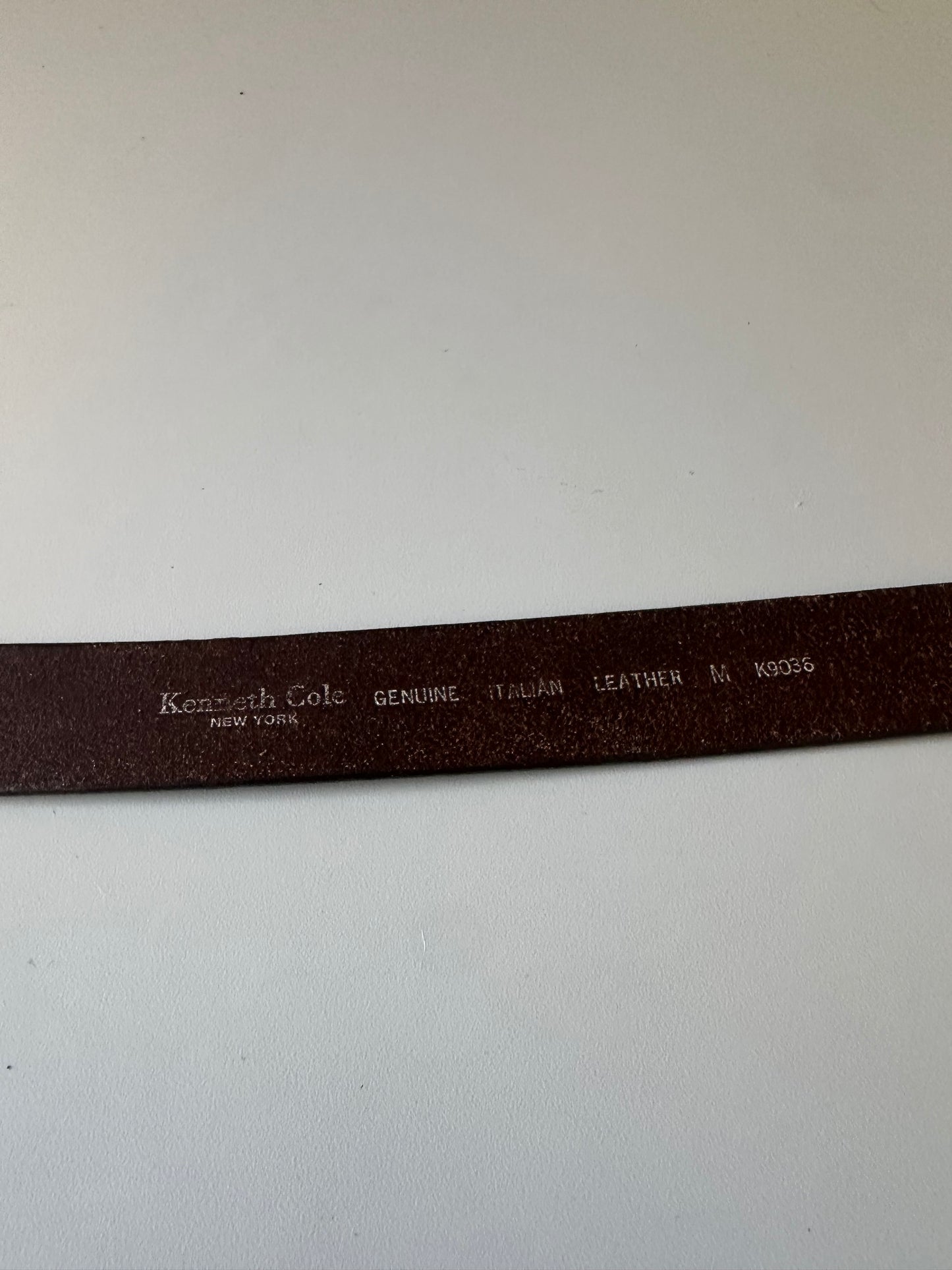 Kenneth Cole New York Brown Italian Leather Belt | Size Medium