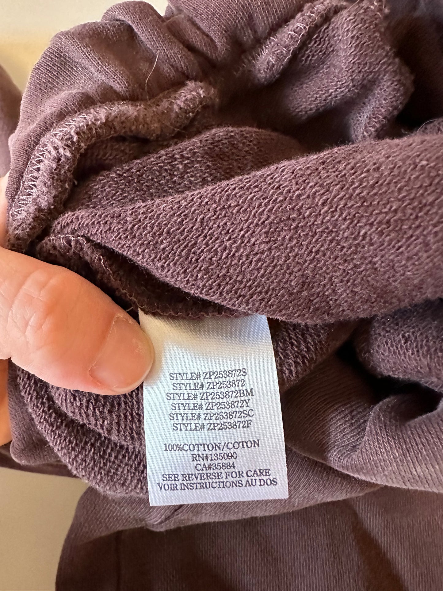 Z Supply NWT Hunter Knit Sweatpants in Chocolate Cherry | Size Small