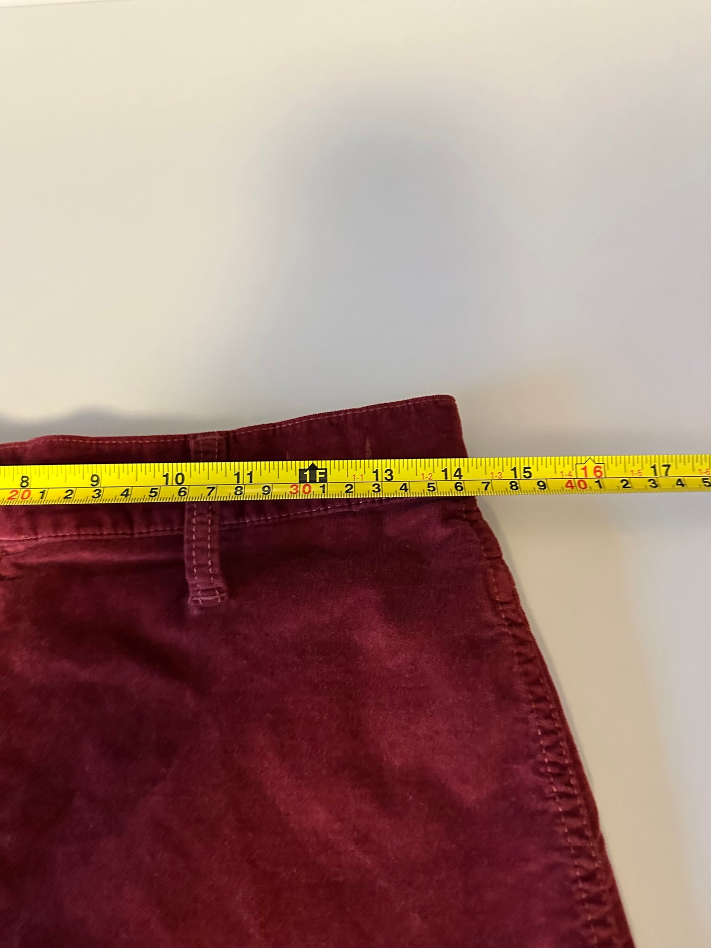 Madewell Velveteen Stretch Zip Front Mini Skirt | Size 26