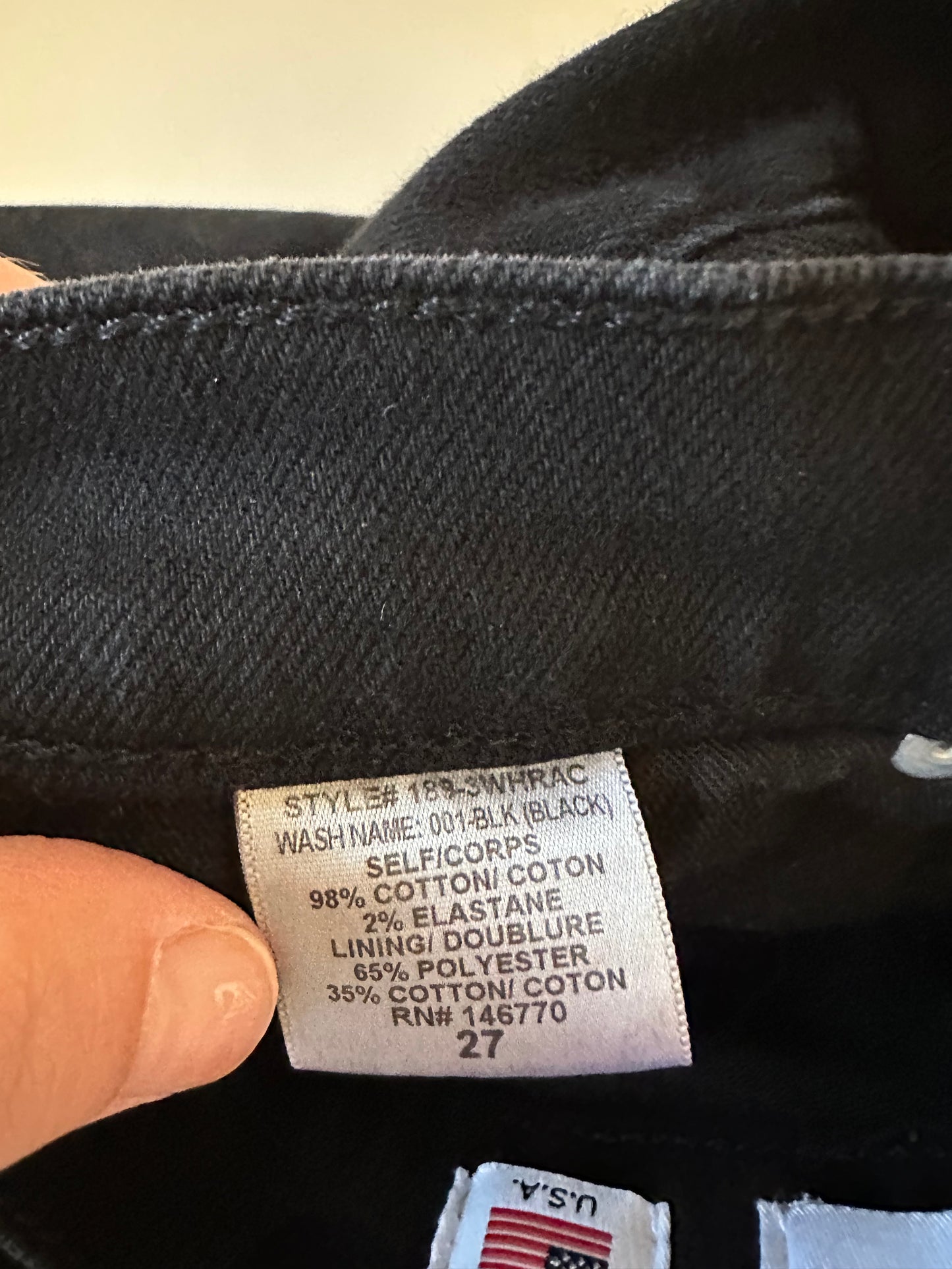 Re/Done Mid Rise Skinny Leg Jeans in Black | Size 27