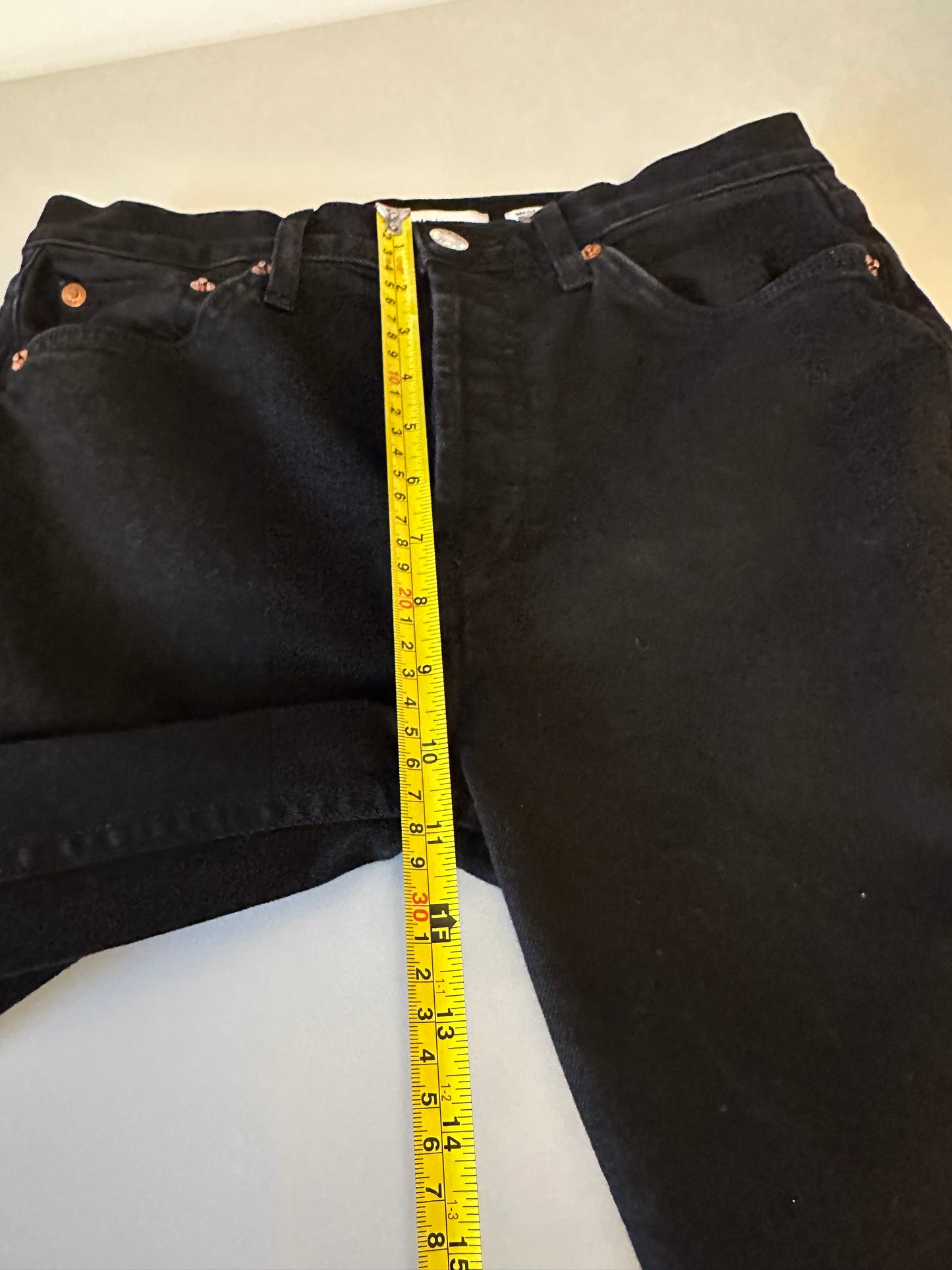Re/Done Mid Rise Skinny Leg Jeans in Black | Size 27