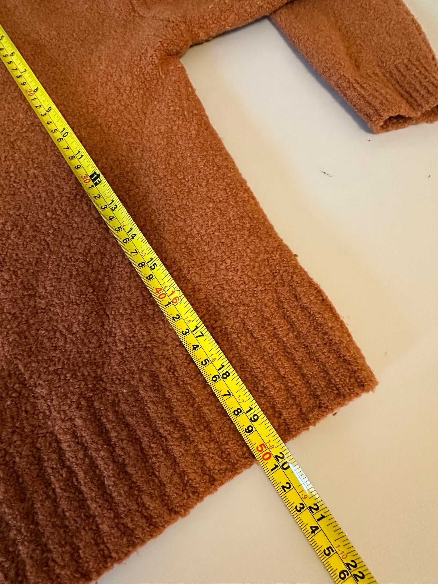 Everlane Teddy Crew Neck Sweater in Rust | Size Small