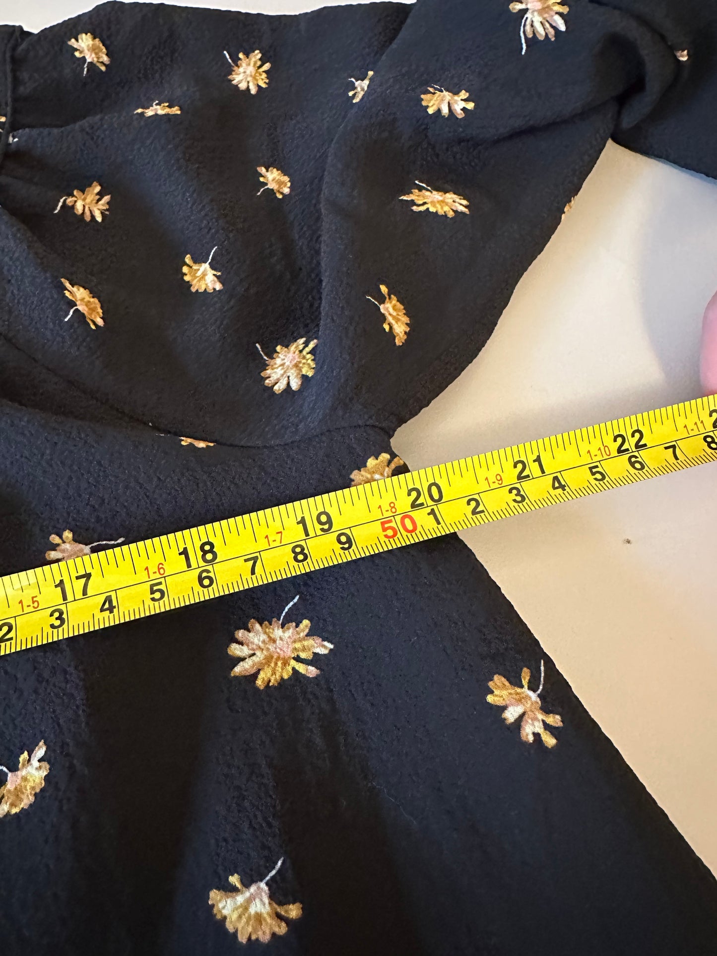 Madewell French Daisy Crepe Tie Neck Trapeze Dress | Size Small