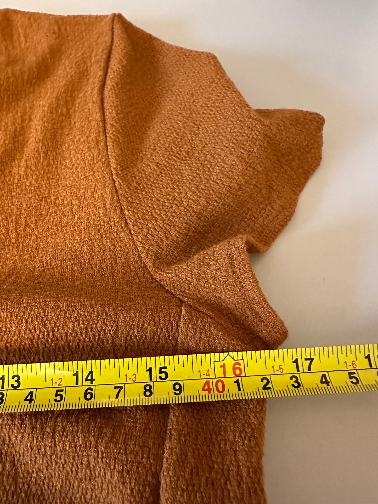 Madewell NWT Texture & Thread Short-Sleeve Side-Tie Dress - Golden Pecan | Small