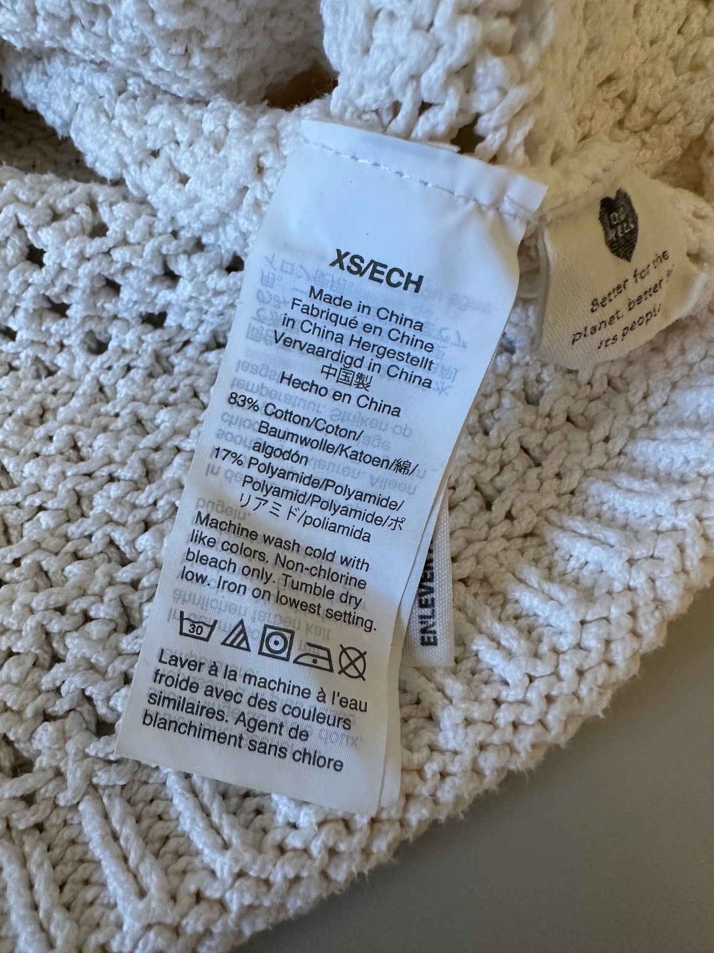 Madewell Open-Stitch Austen Pullover Sweater in Pearl Ivory | Size XS