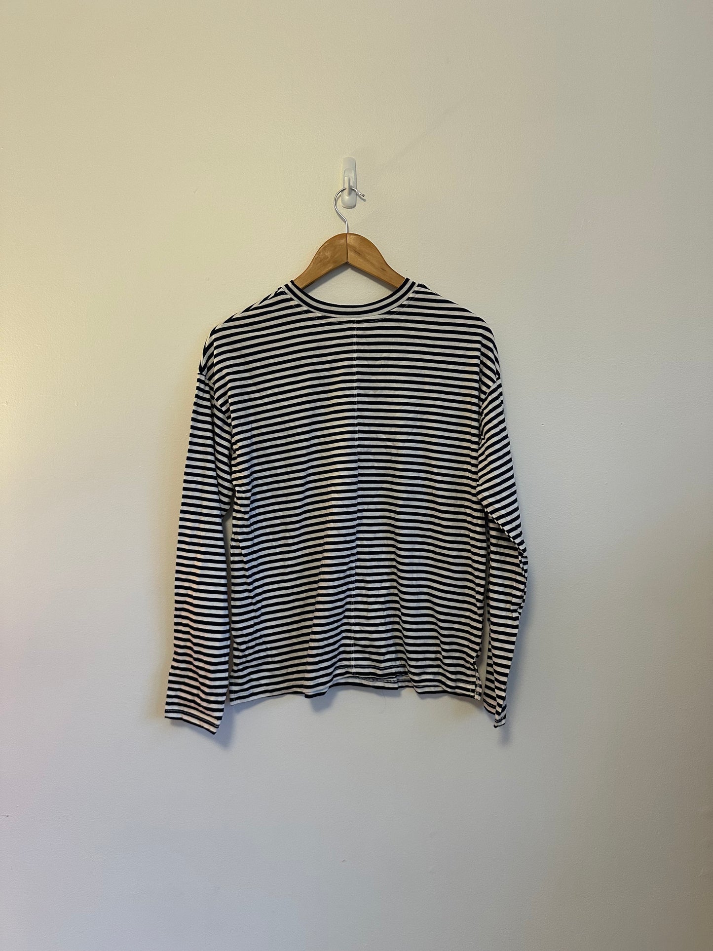 A New Day NWT Striped Long Sleeve T-Shirt in Black and White | Size Small