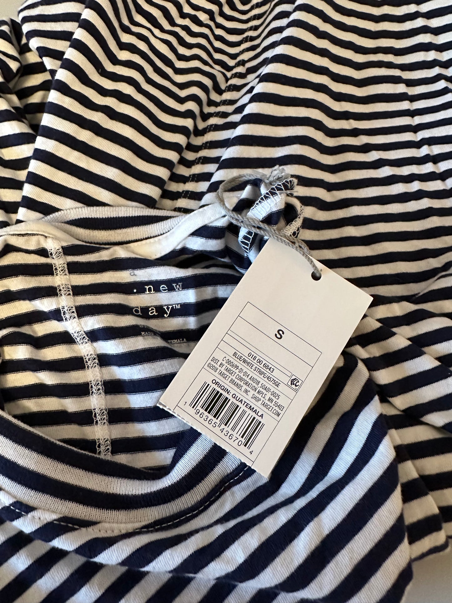 A New Day NWT Striped Long Sleeve T-Shirt in Black and White | Size Small