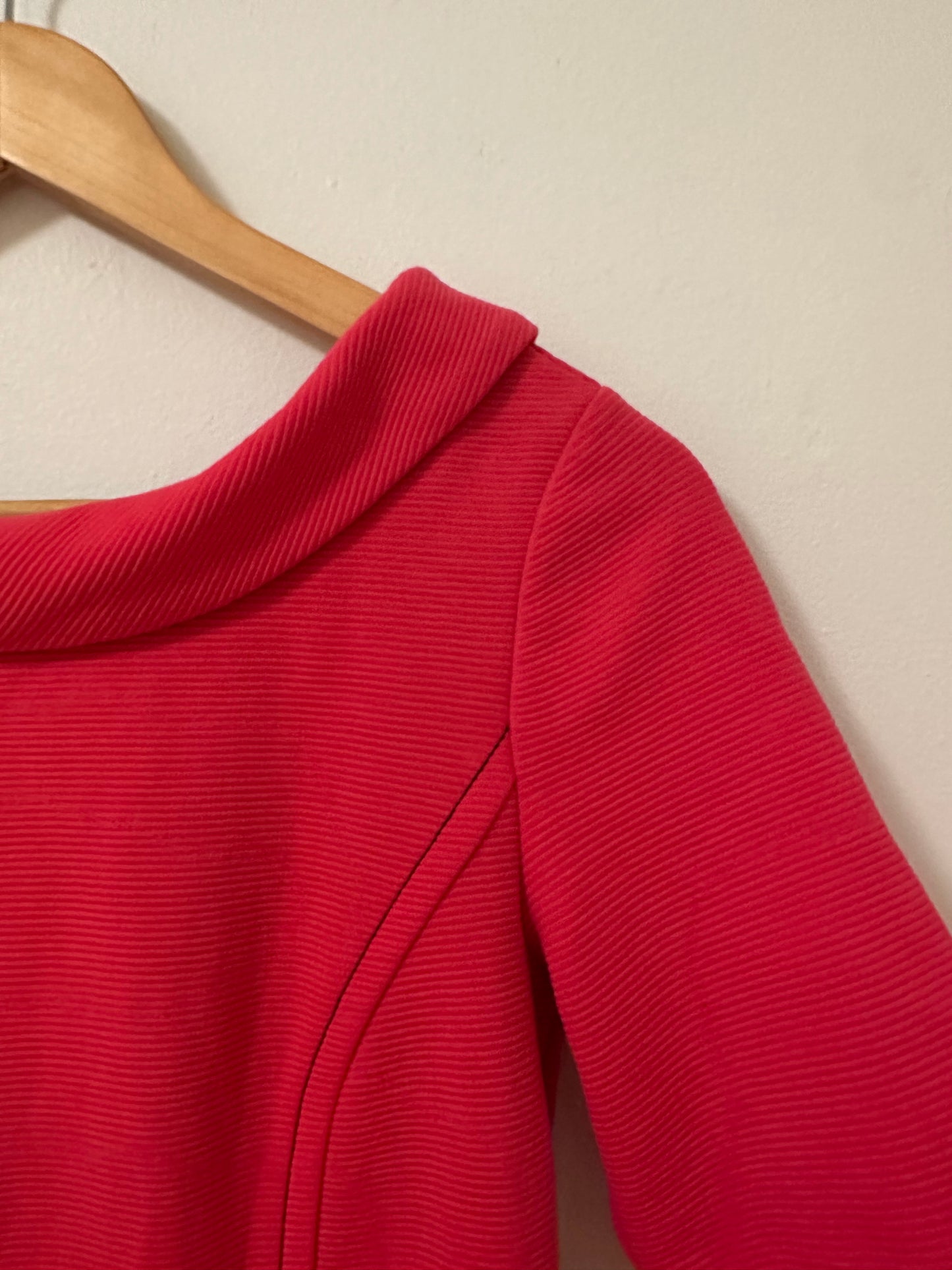 Boden Betty Ottoman Ribbed Red Sheath Dress | Size 6 Petite