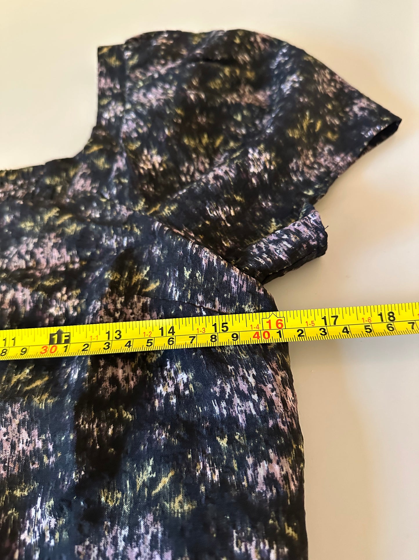 Madewell NWT Gemma Black Floral Smocked Back Crop Top | Size Small